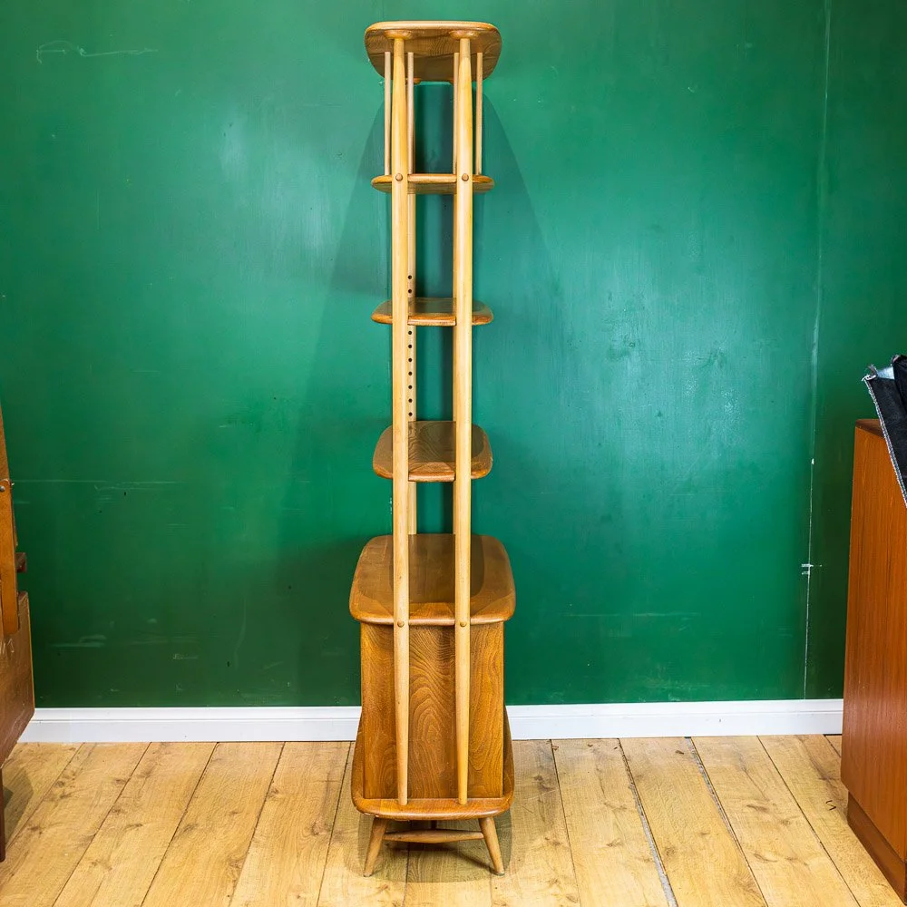 Ercol Blonde Elm 'Giraffe' Room Divider / Bookshelf Model 363