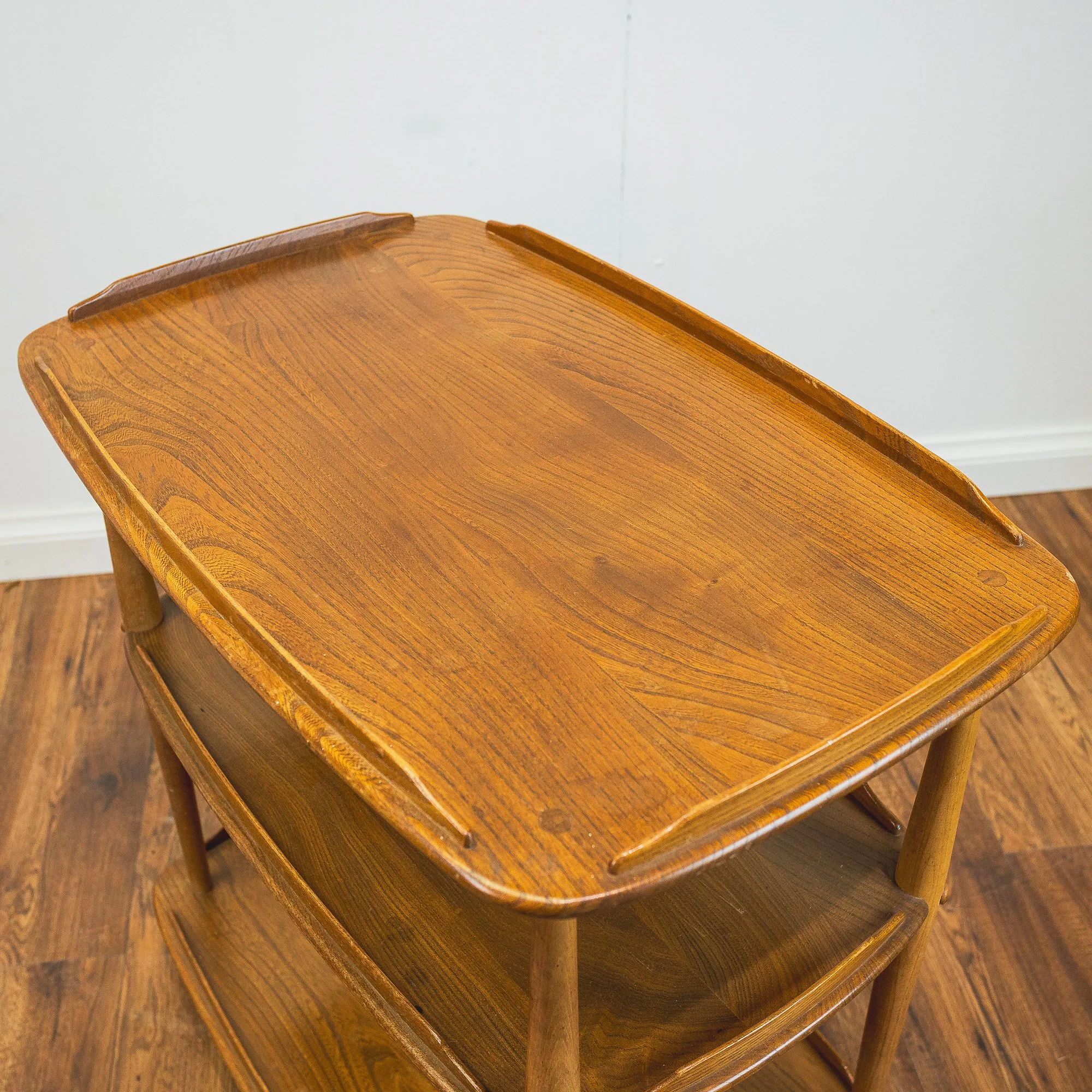 3 - Ercol Windsor Elm Model 458 3 Tier Tea Trolley -7.jpg