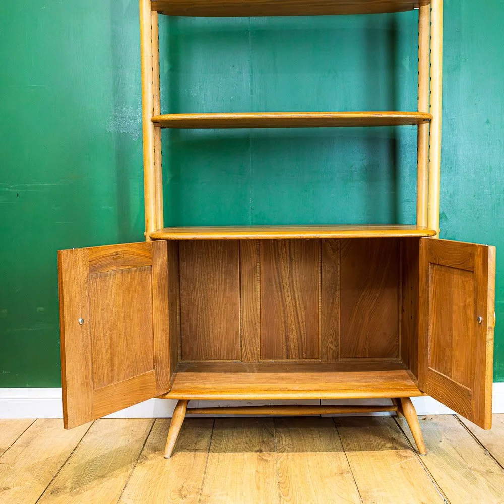 Ercol Blonde Elm 'Giraffe' Room Divider / Bookshelf Model 363
