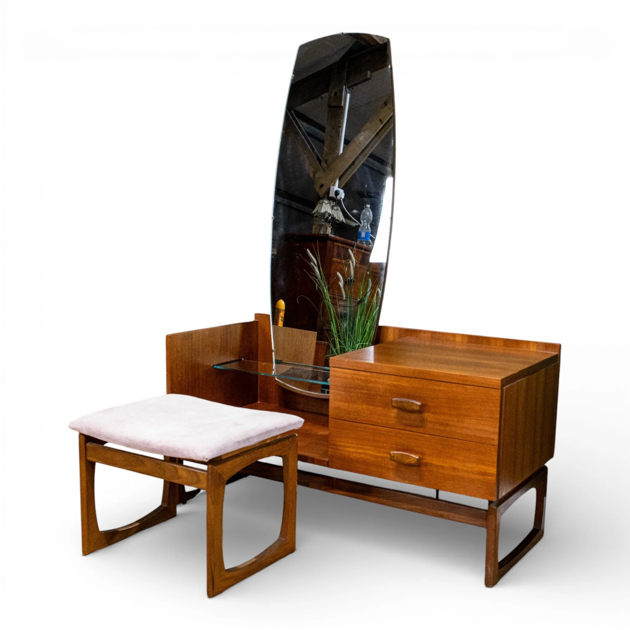 G Plan Quadrille Teak Dressing Table and Stool