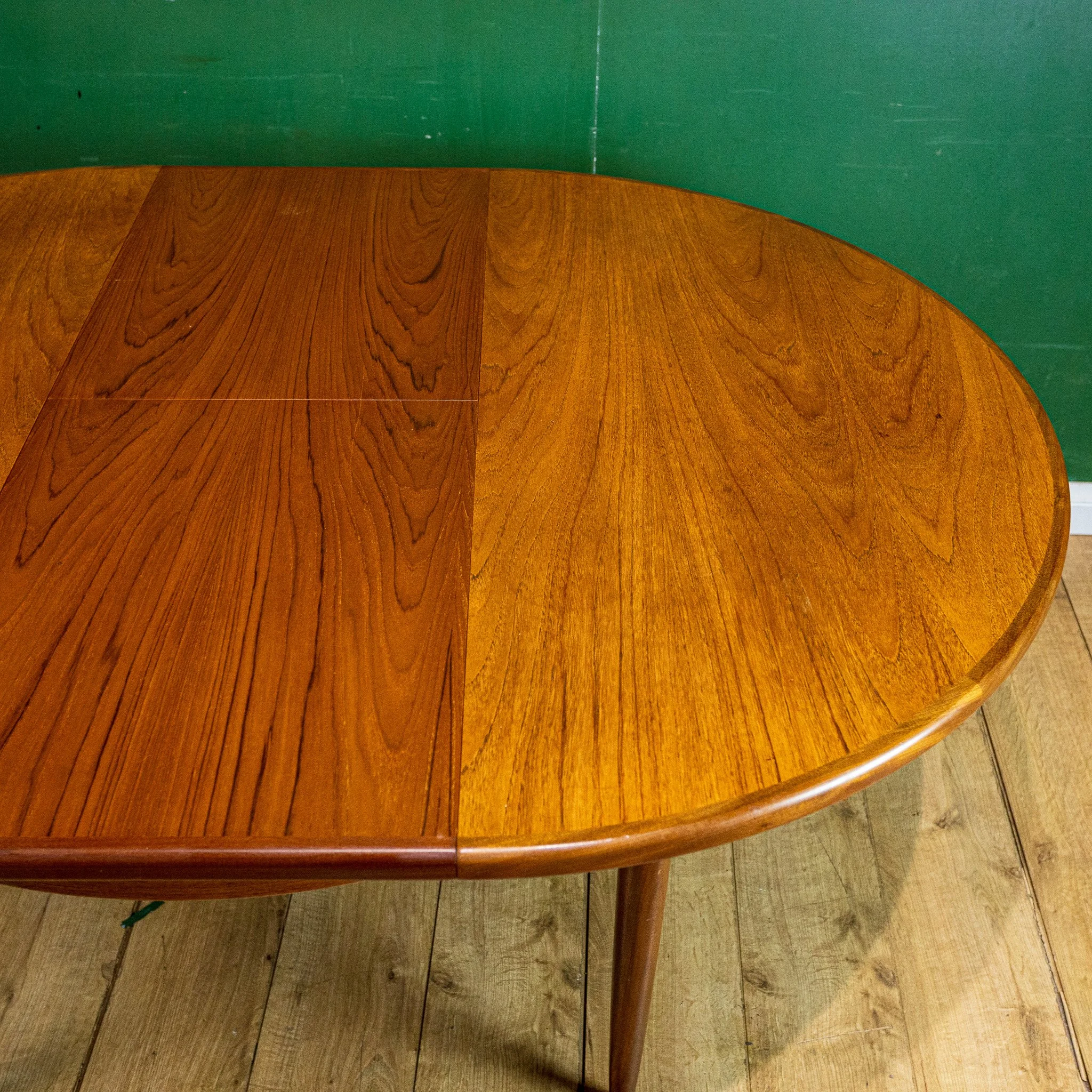 G Plan Fresco Round Teak Extending Dining Table