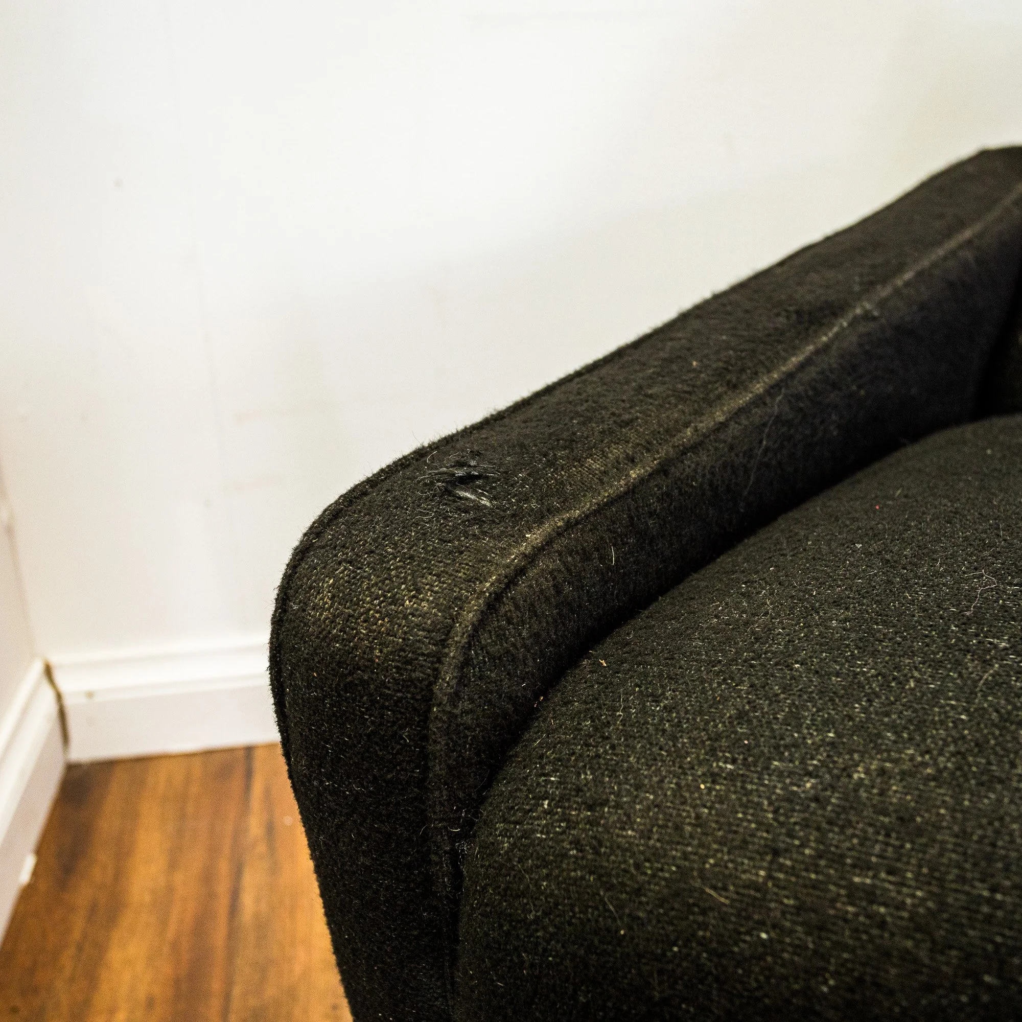 Mid Century Black Fold-Down 3-Seater Sofa Bed