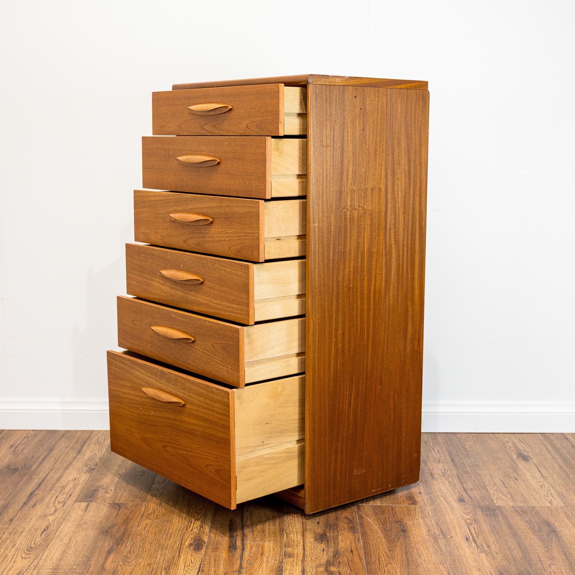 Austinsuite Graduating 6 Drawer Teak Tallboy