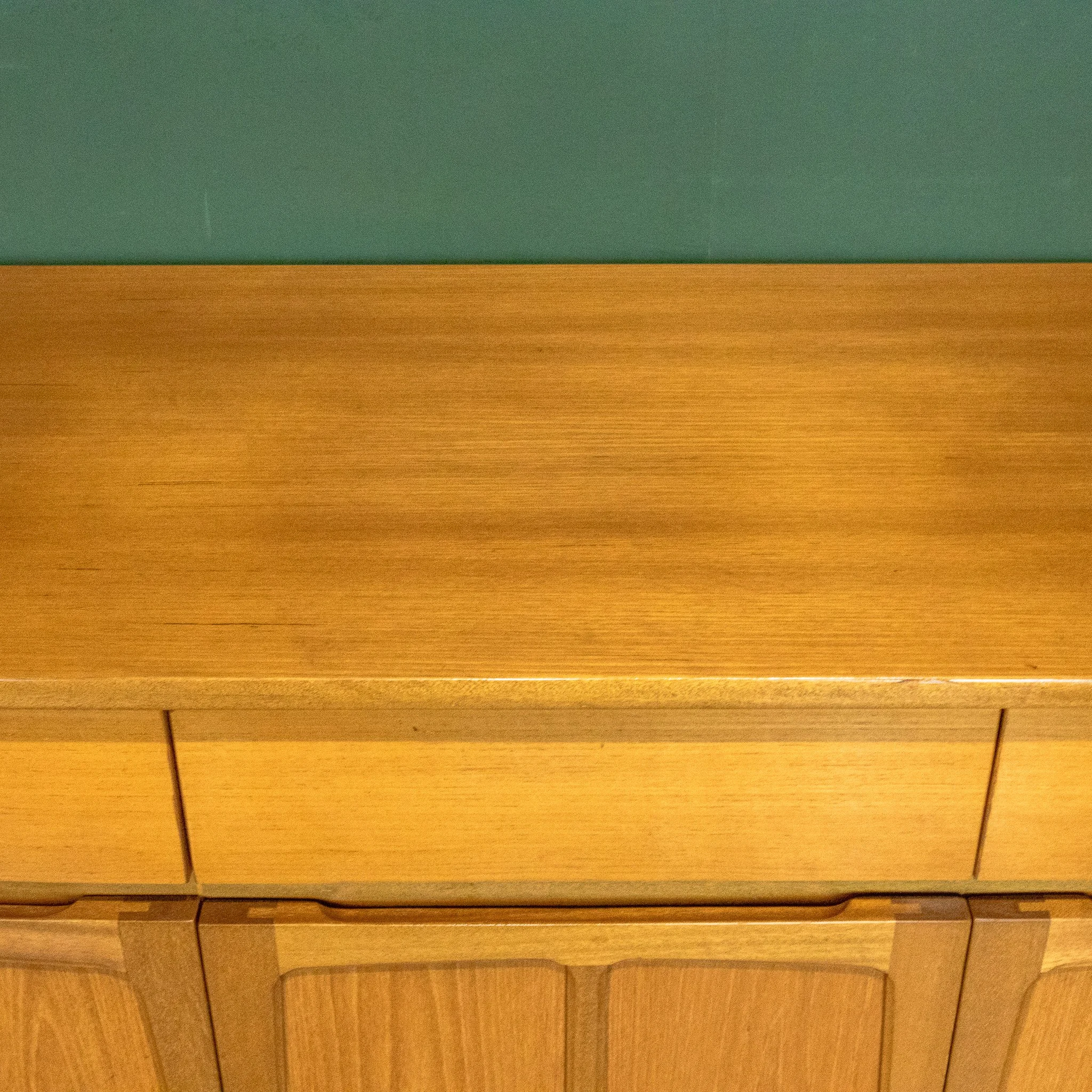 Nathan Squares Curved Teak Sideboard