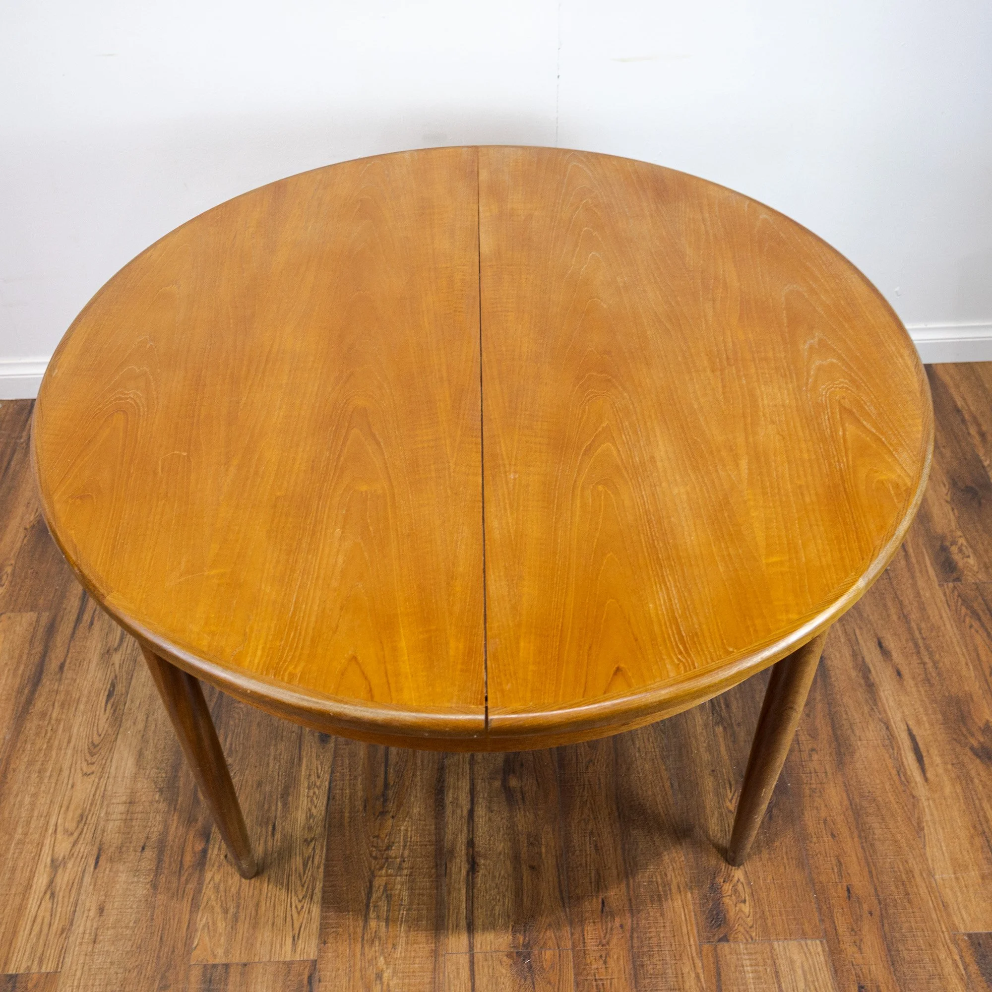 G Plan Fresco Teak Round Extending Dining Table by V. B. Wilkins