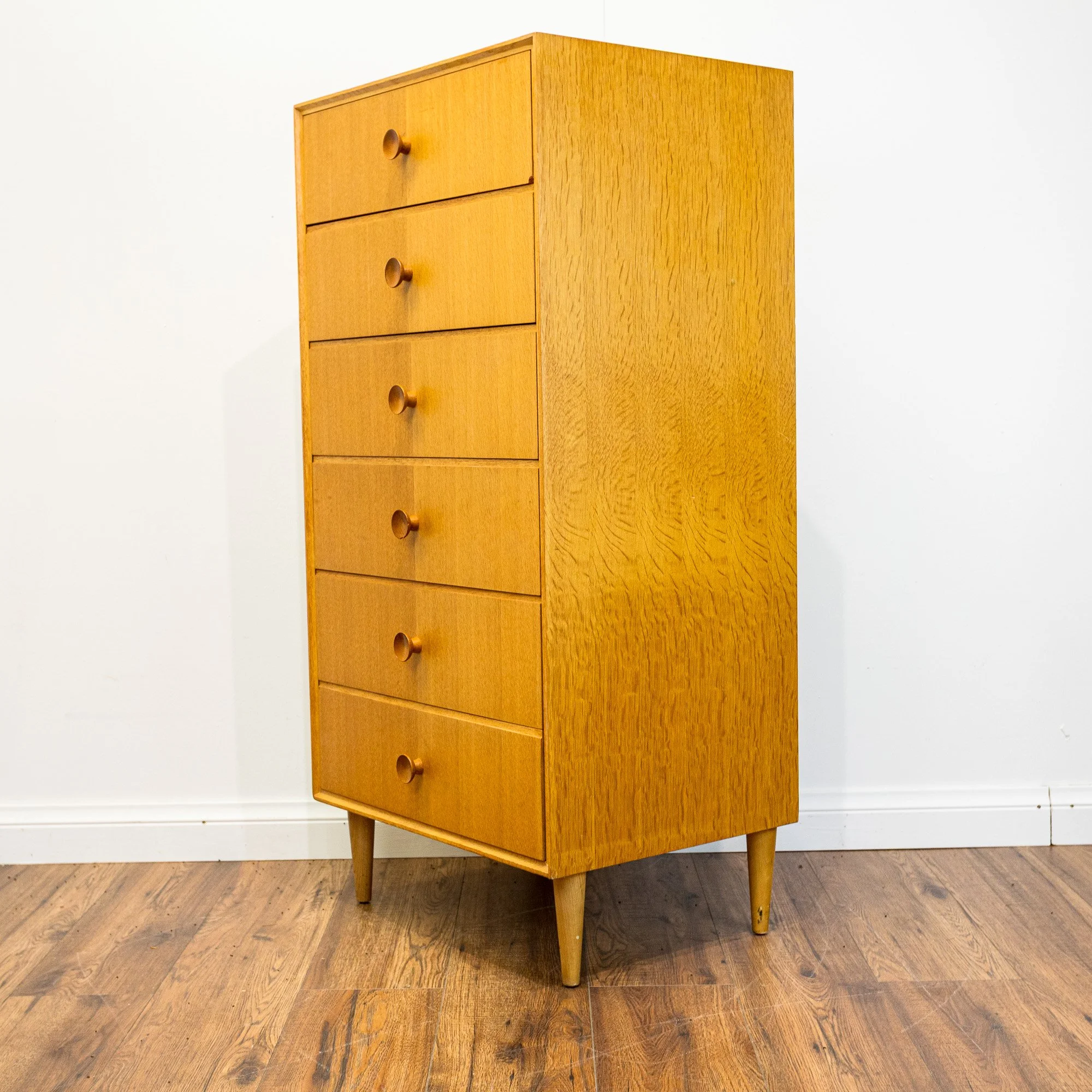 Meredew Teak 6 Drawer Tallboy