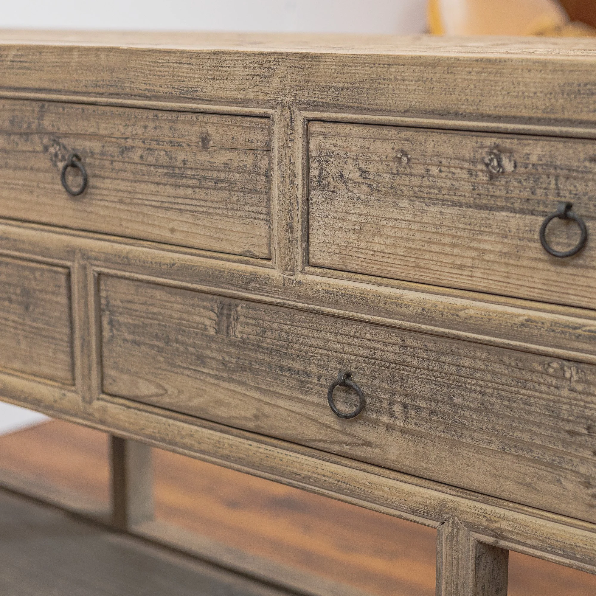 Reclaimed Silvered Elm Large 9 Drawer Console Table -17.jpg