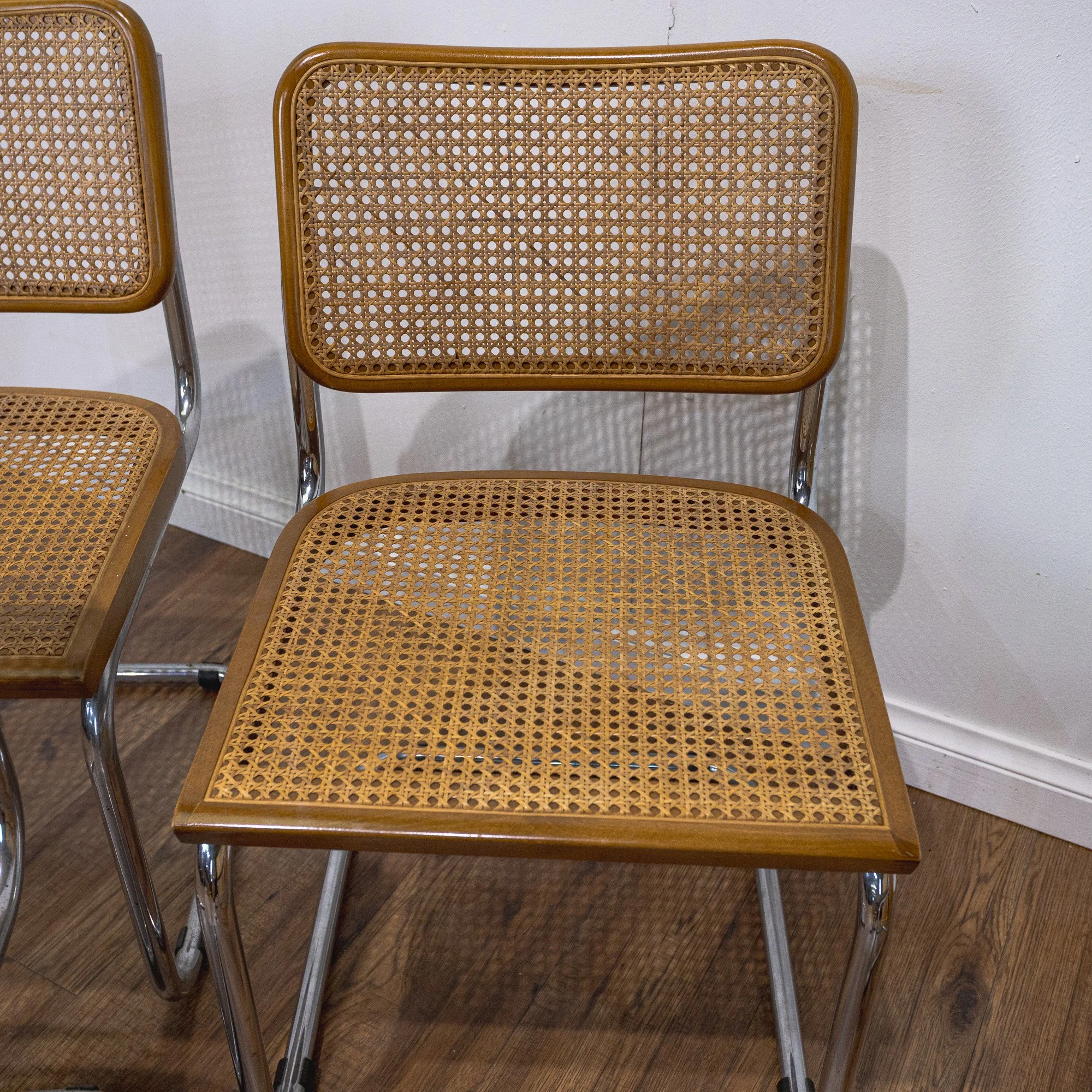 Italian Marcel Breuer B32 ‘Cesca’ Dining Chairs – Set of Four