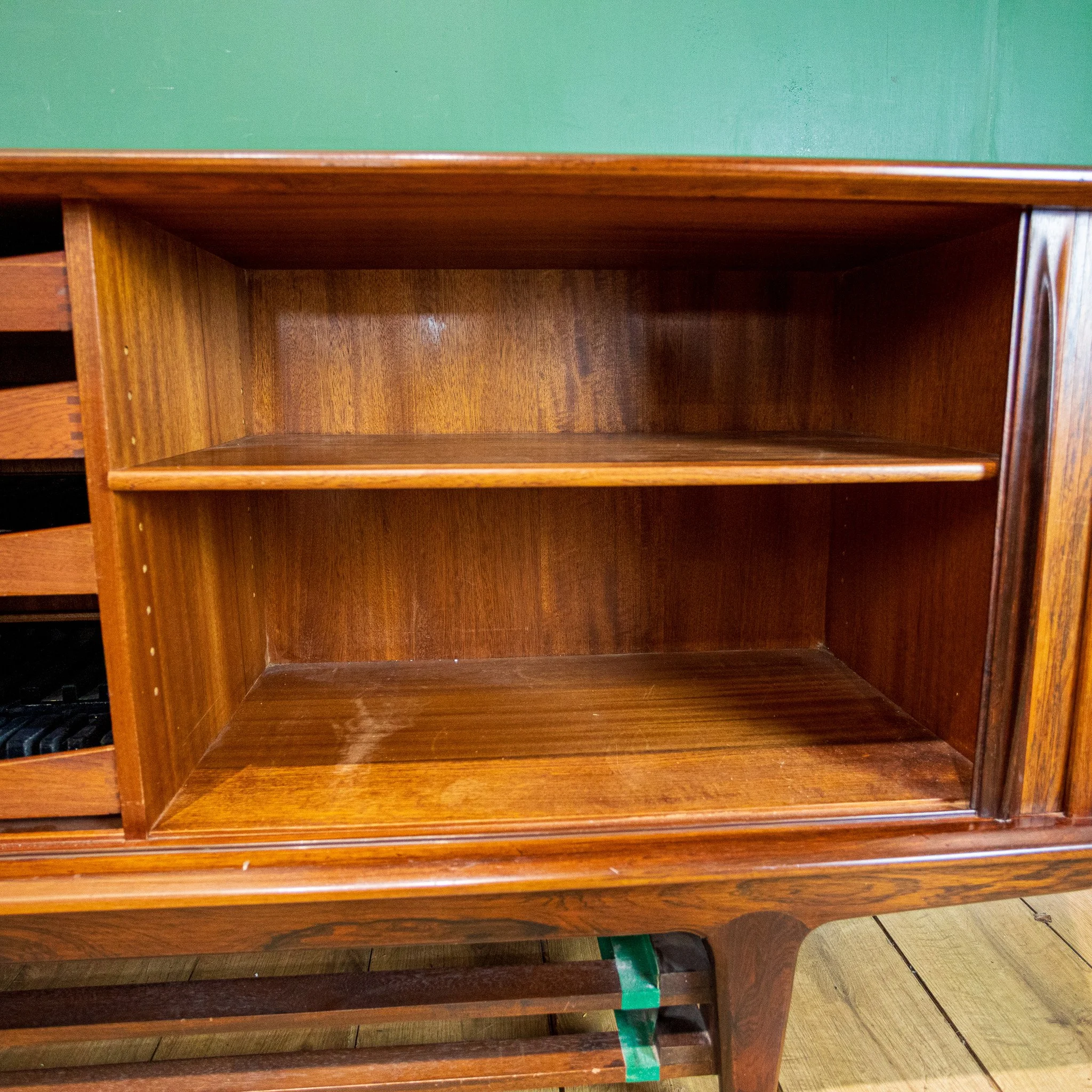 Bernhard Pedersen Rosewood Tambour Front Sideboard