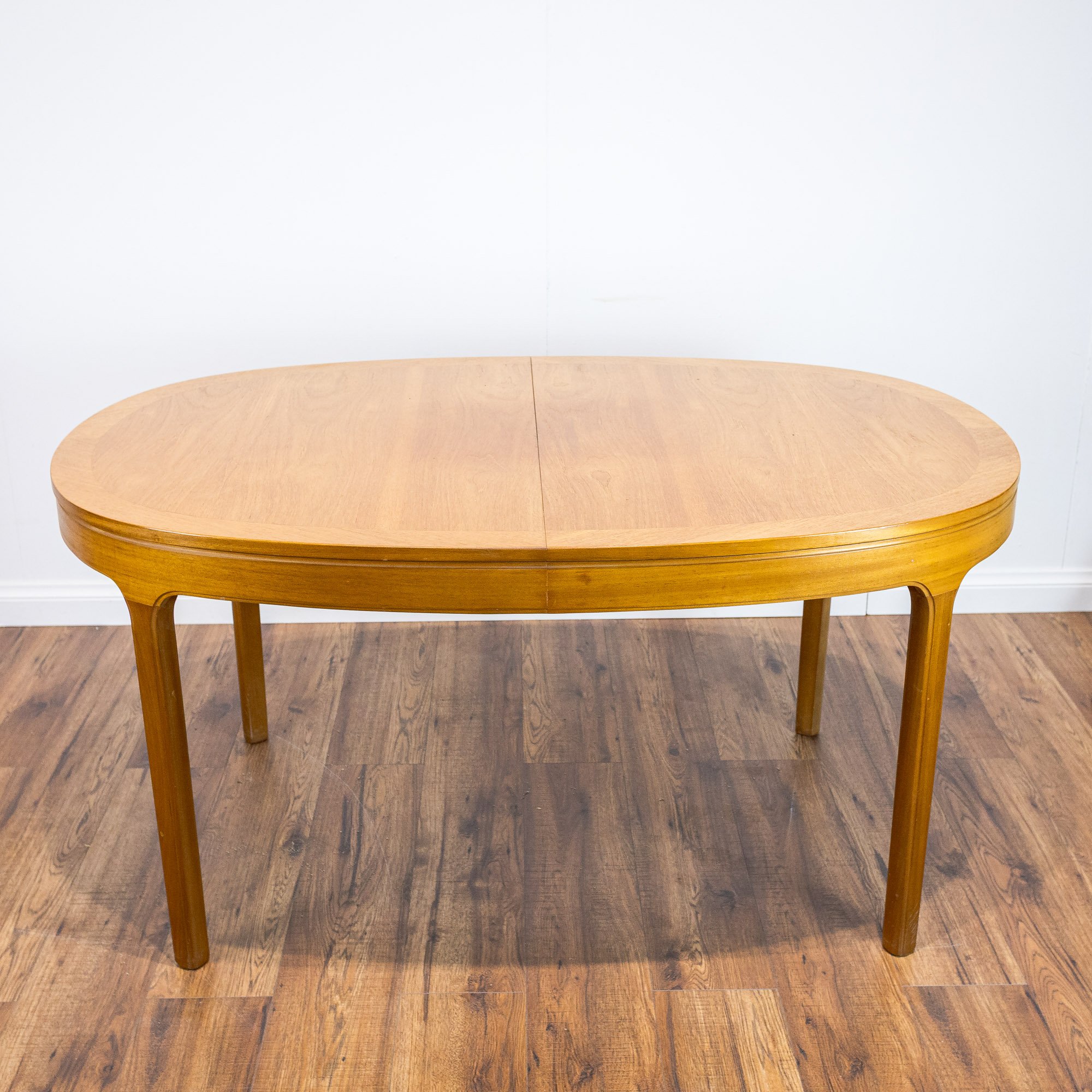 Nathan Teak Oval Extending Dining Table and 4 Chairs