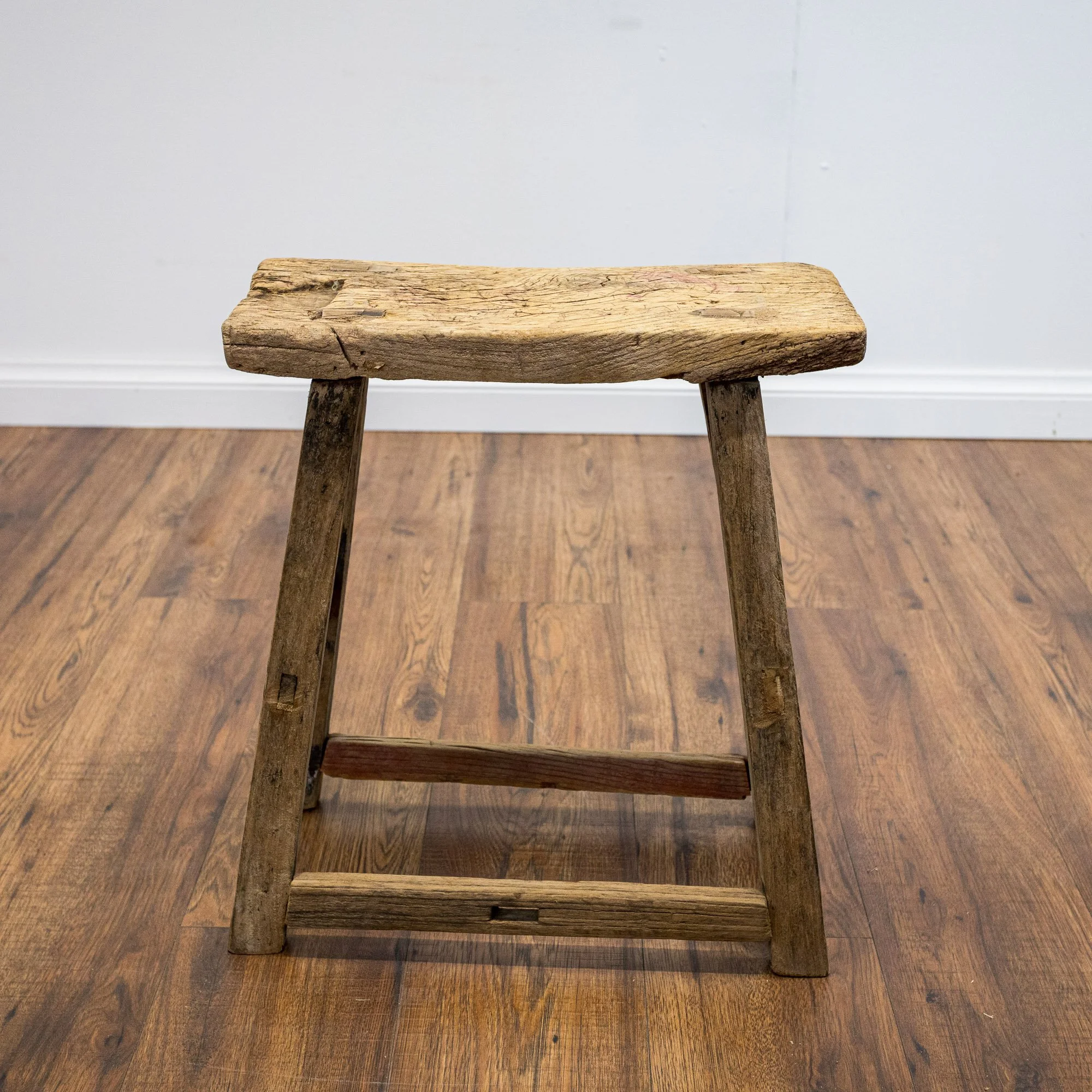 Rustic Reclaimed Elm Stool