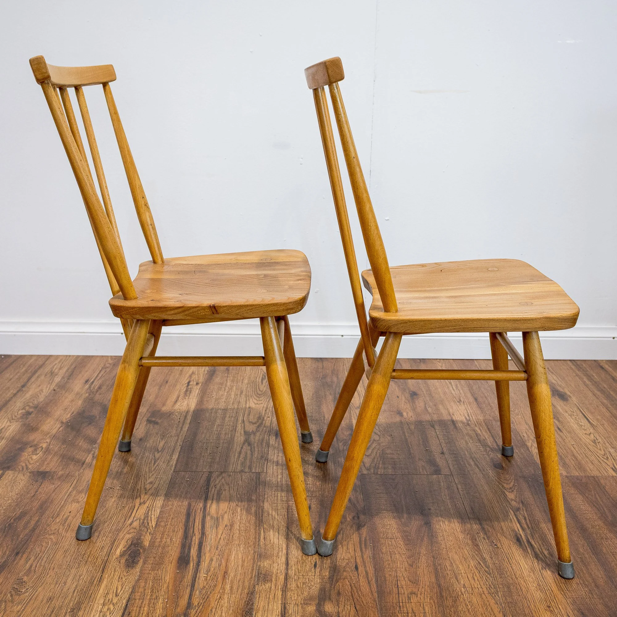 Ercol Model 391 Blue Label Elm and Beech Dining Chairs – Set of 4