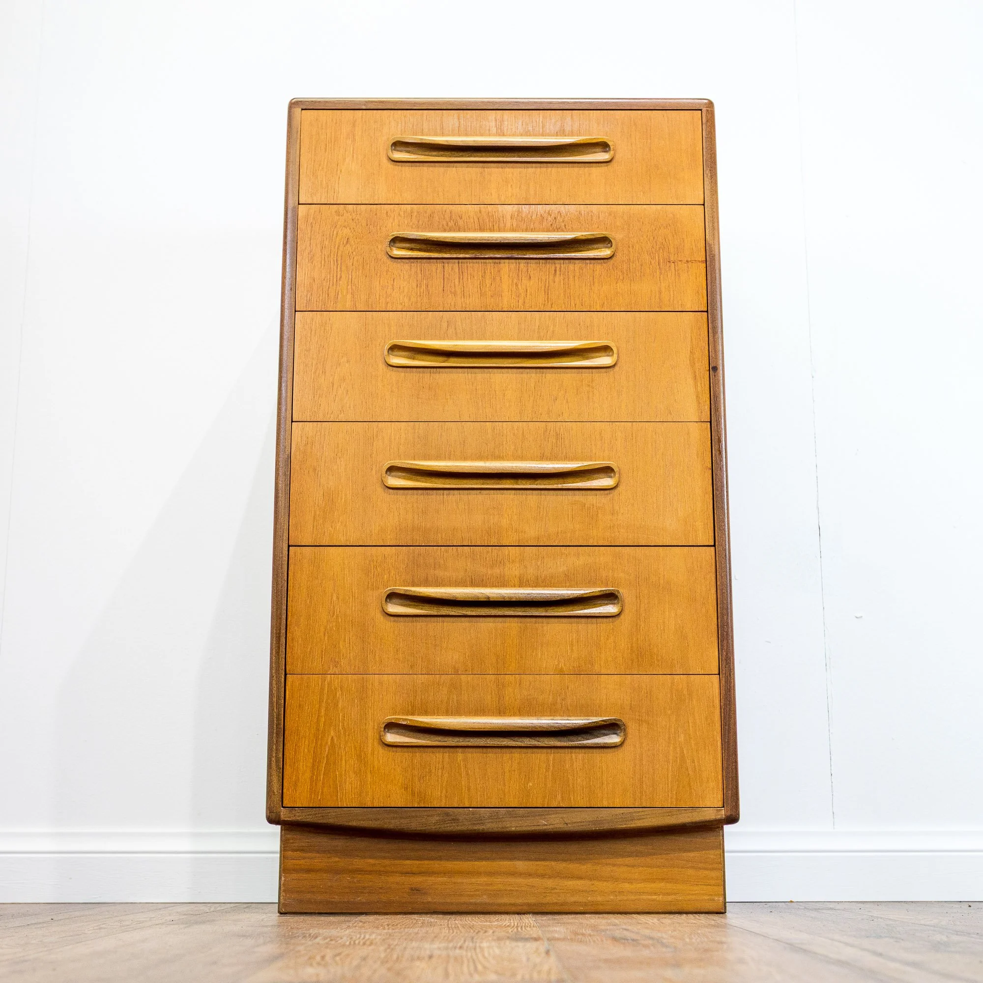 G Plan Fresco Teak 6 Drawer Tallboy by V.B. Wilkins