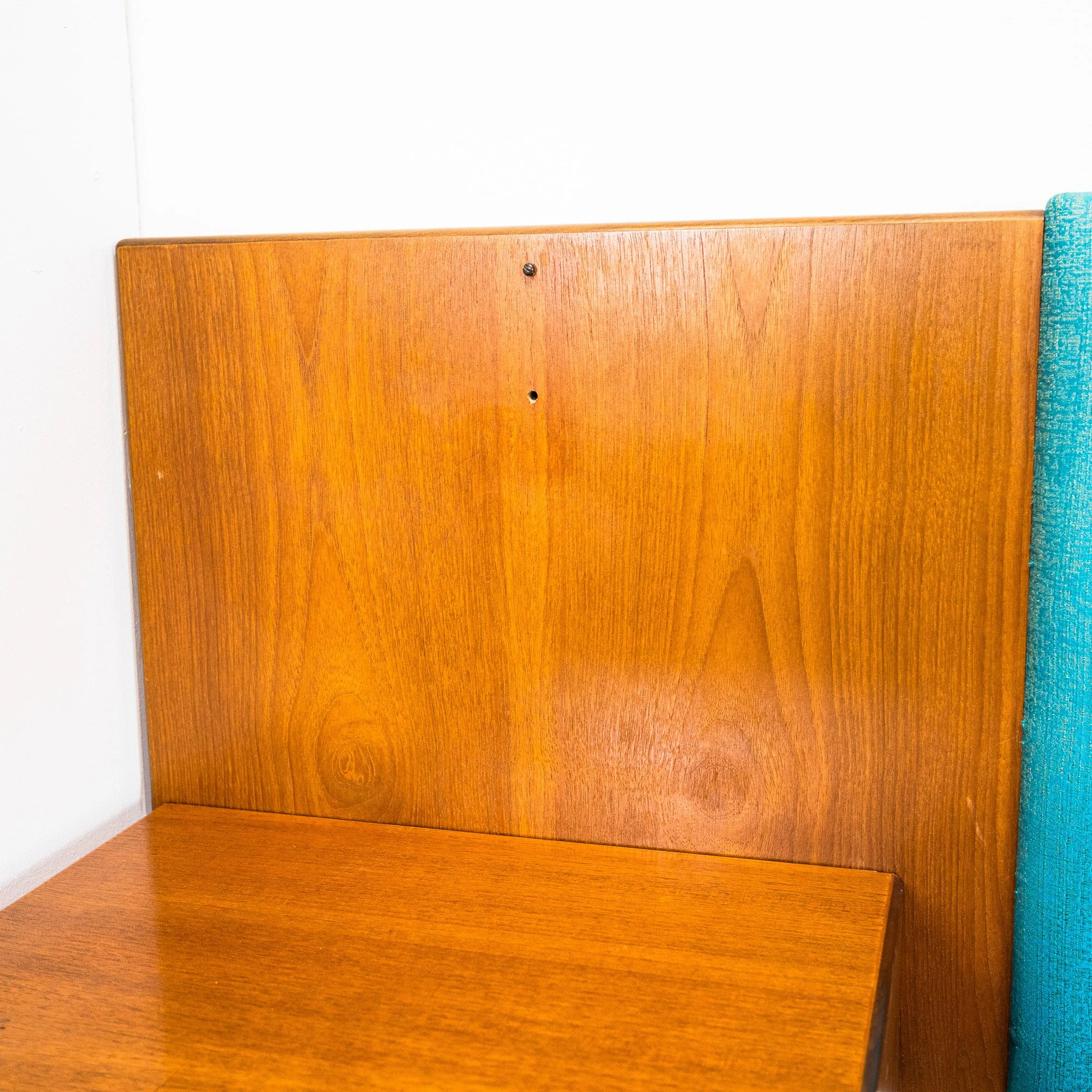 G Plan Fresco Teak Double Headboard with Floating Bedside Cabinets by V. B. Wilkins