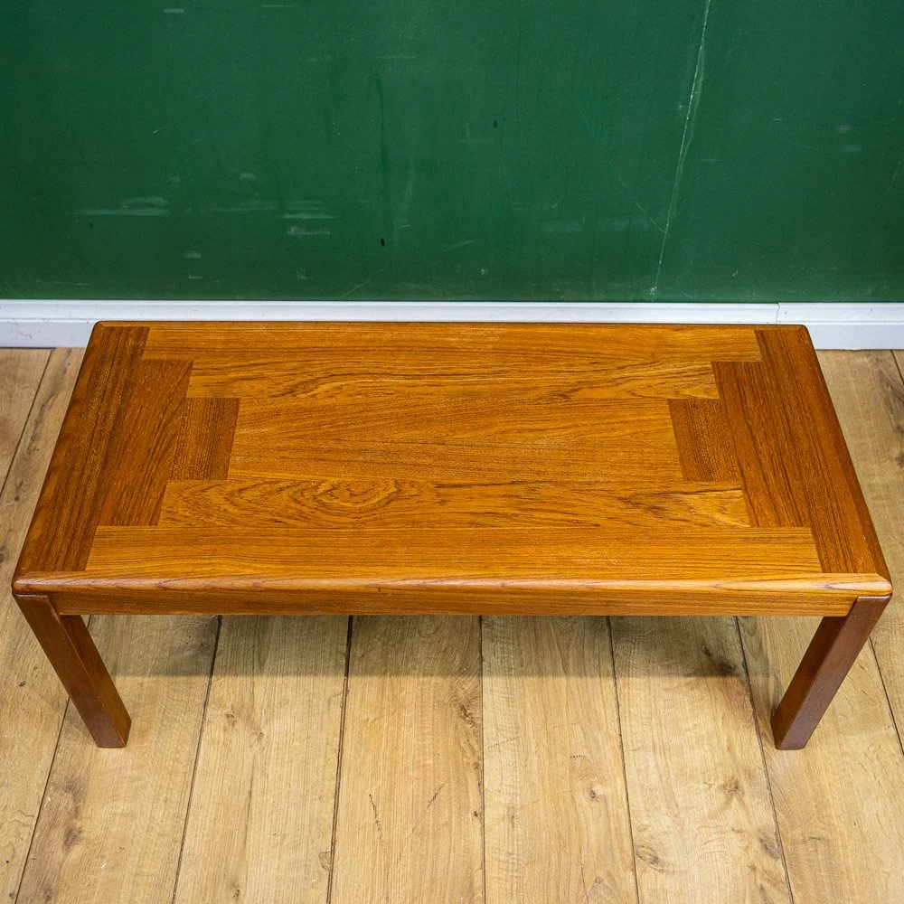 Danish Teak Parquet Coffee Table by Vejle Stole