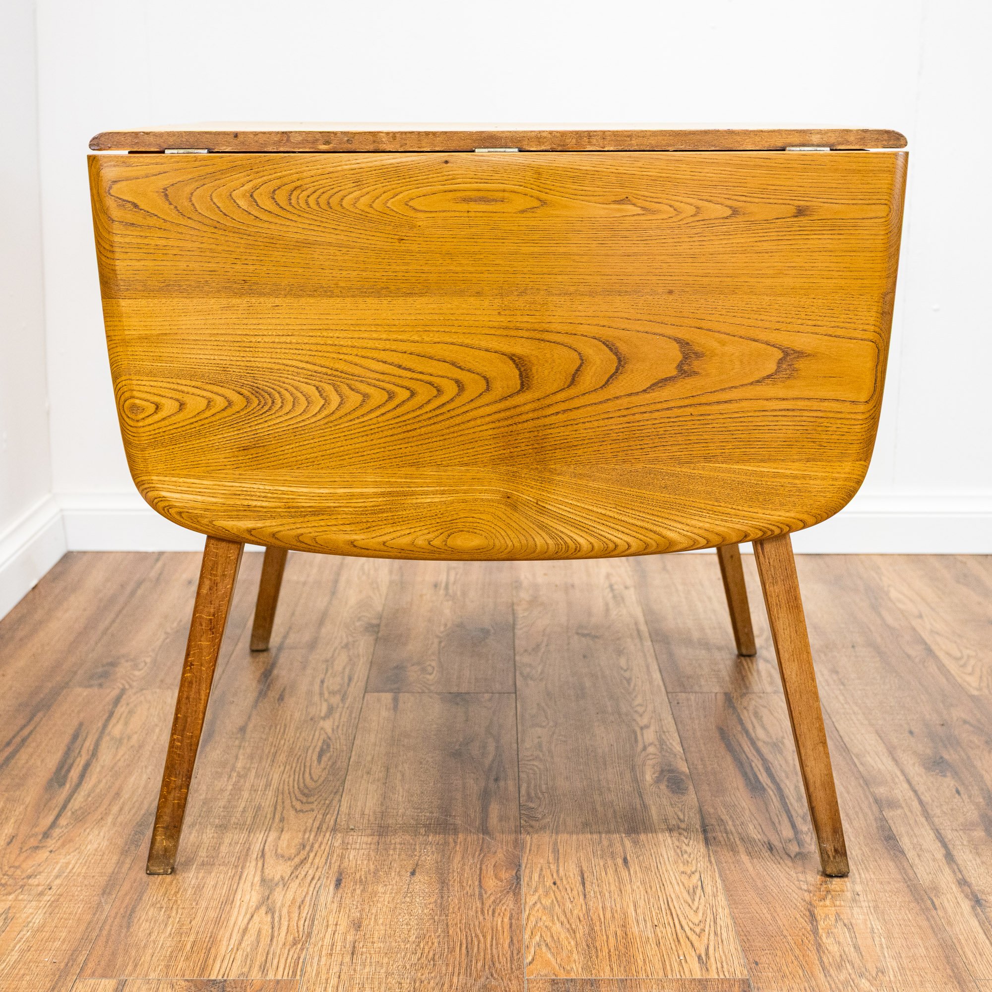 Ercol Blonde Elm Windsor Drop Leaf Dining Table Model 383