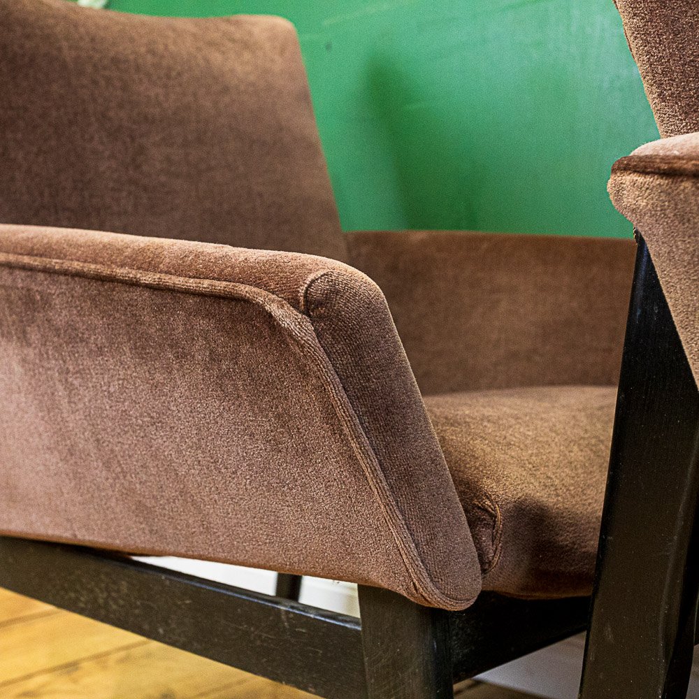 Parker Knoll Pair of Velvet Armchairs