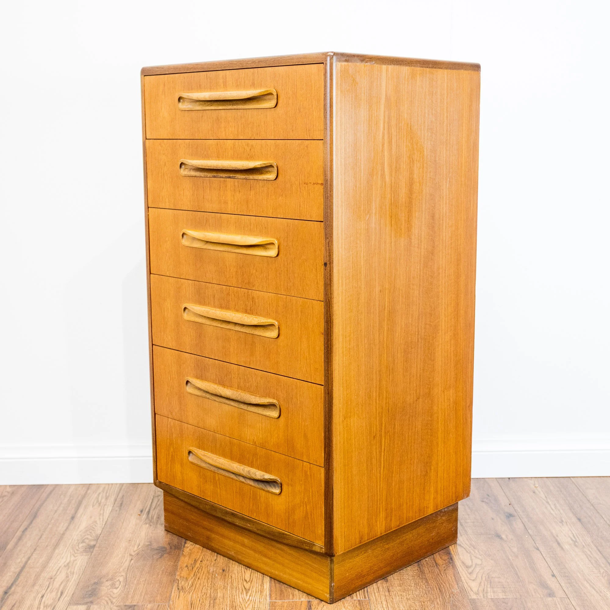 G Plan Fresco Teak 6 Drawer Tallboy by V.B. Wilkins