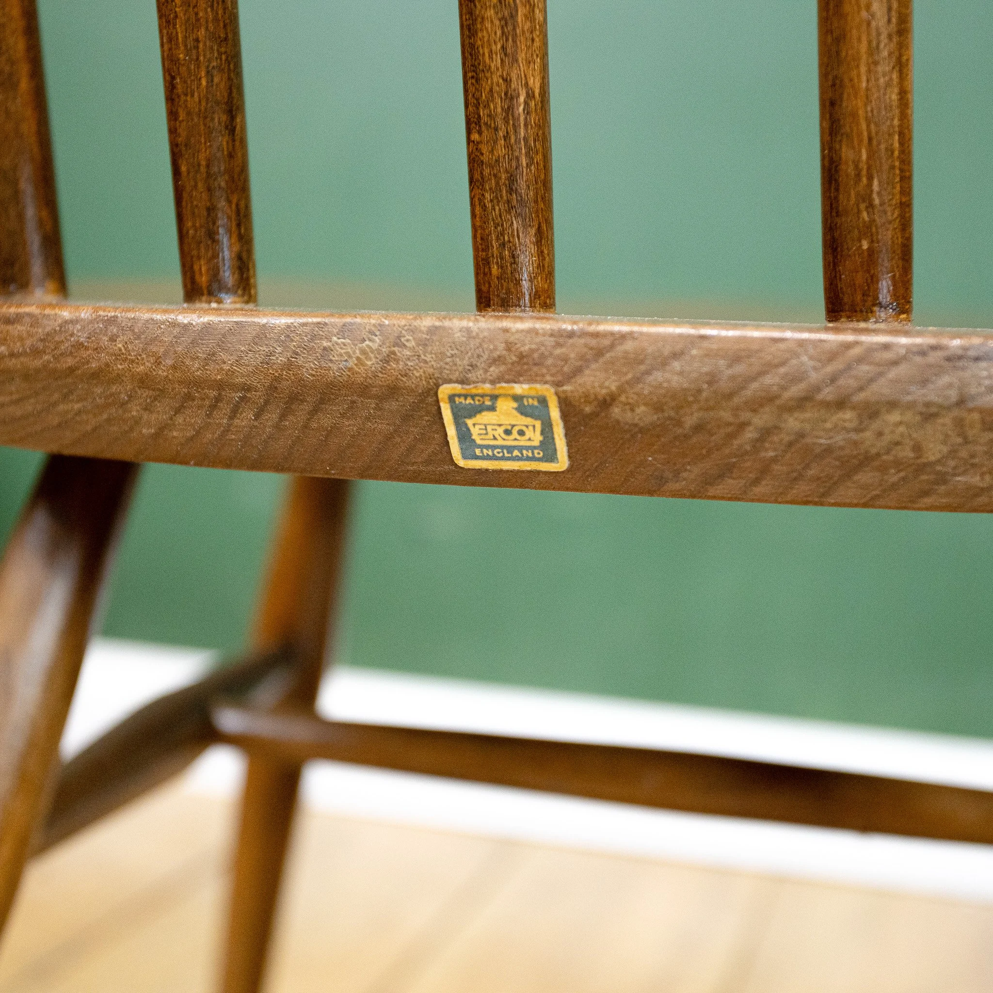 Ercol Blue Label Elm Goldsmith Chairs x6
