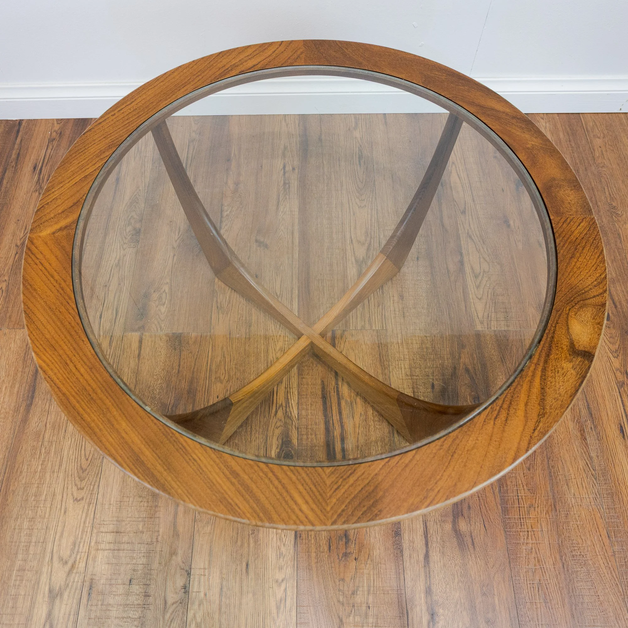 G Plan Circular Astro Teak & Glass Coffee Table