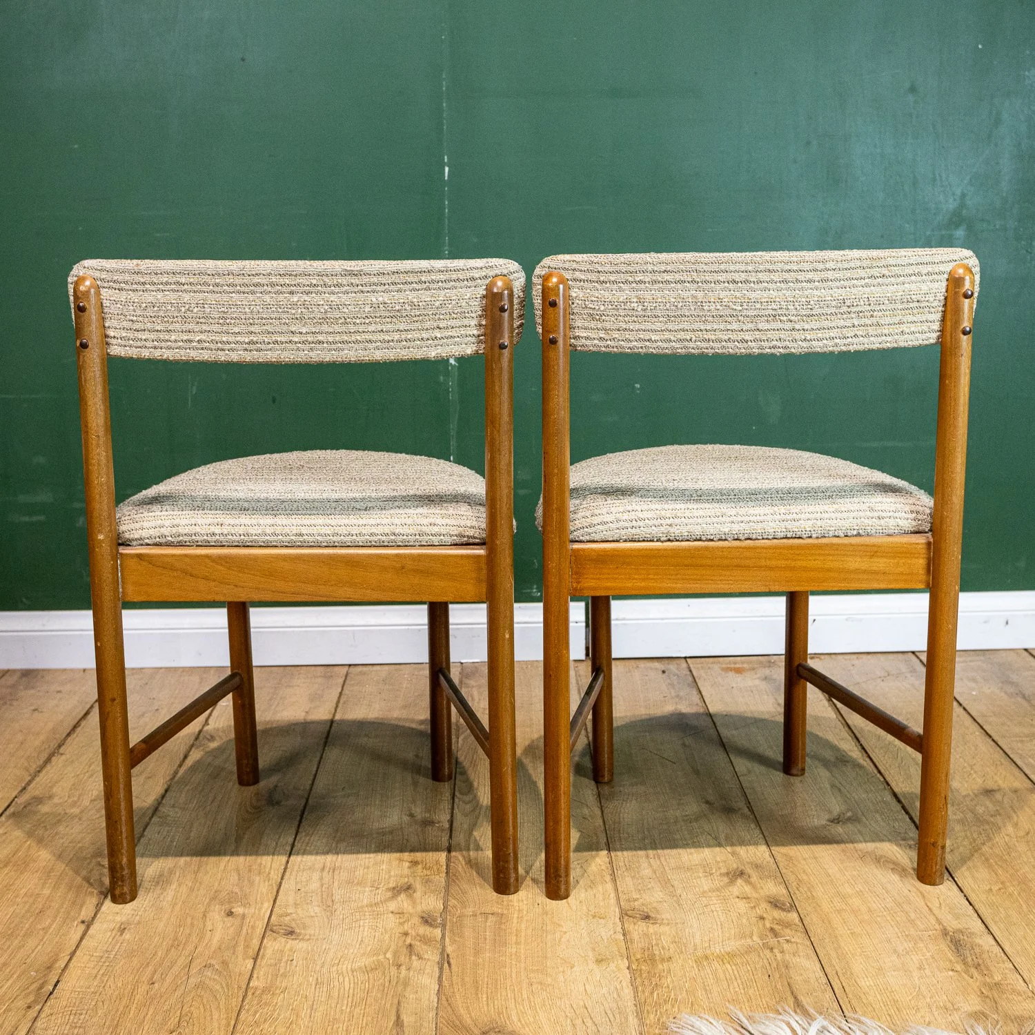 McIntosh Tuck Under Teak Round Dining Table and Chairs Set