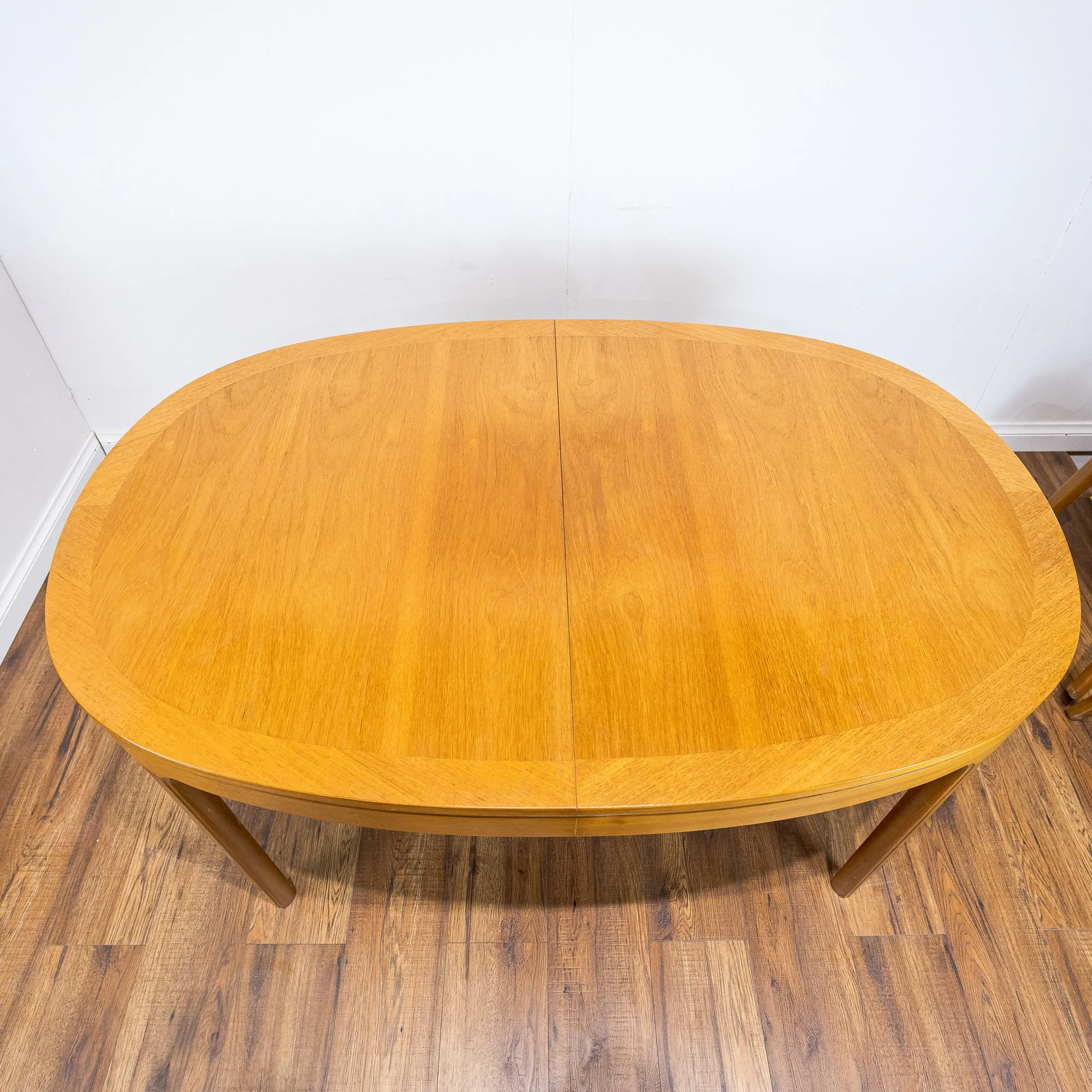 Nathan Teak Oval Extending Dining Table and 4 Chairs