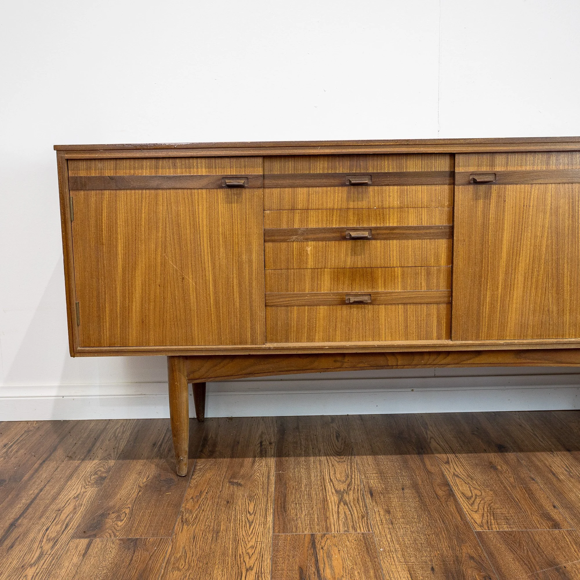 White & Newton 'Edensfield' Teak Sliding Door Sideboard
