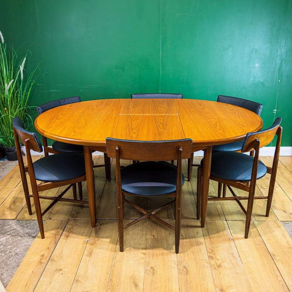 G-Plan Fresco Dining Table & 6 Round Chairs