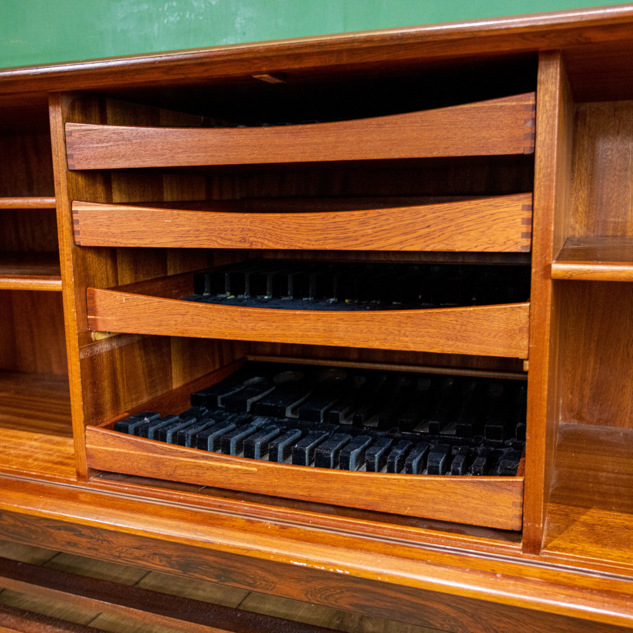 Bernhard Pedersen Rosewood Tambour Front Sideboard