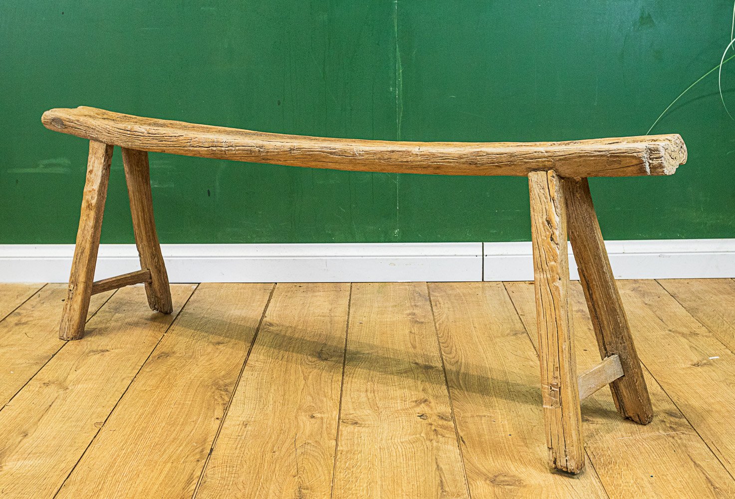 Reclaimed Elm Rustic Pig Bench