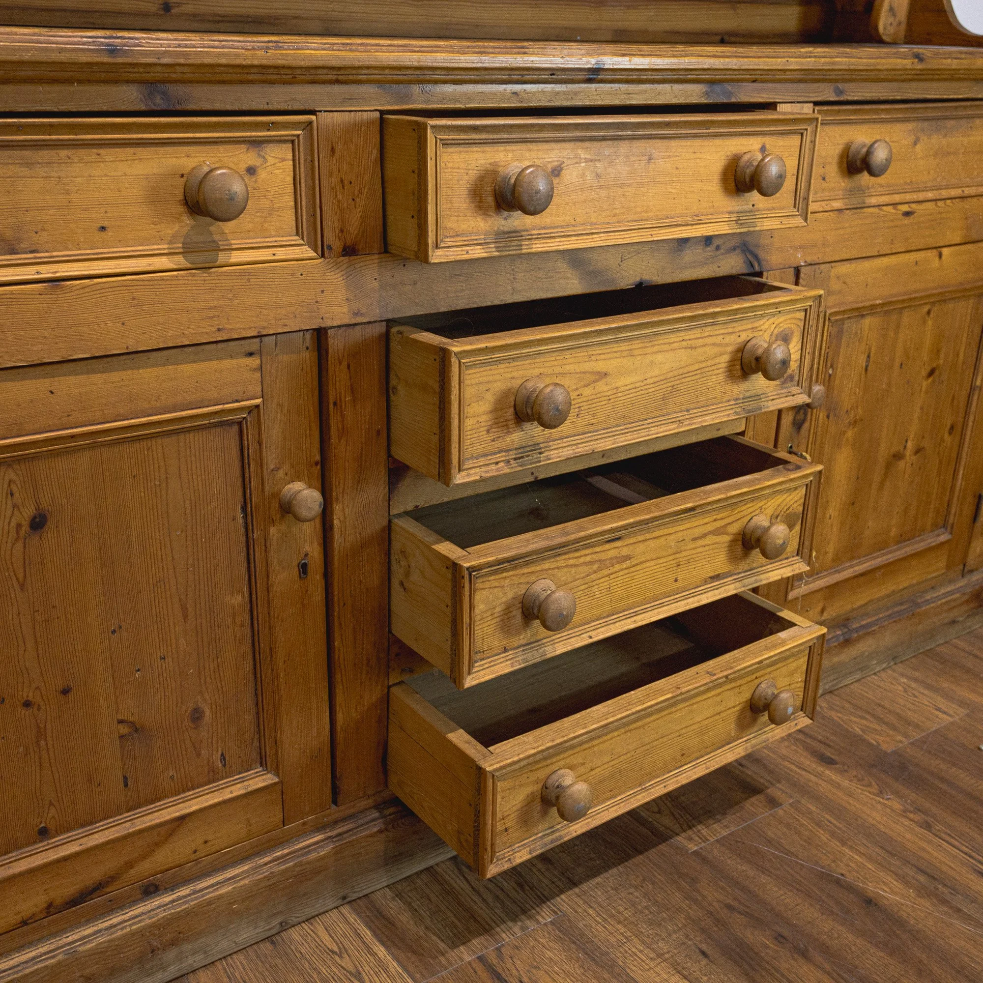 Large Country Farmhouse Pine Dresser