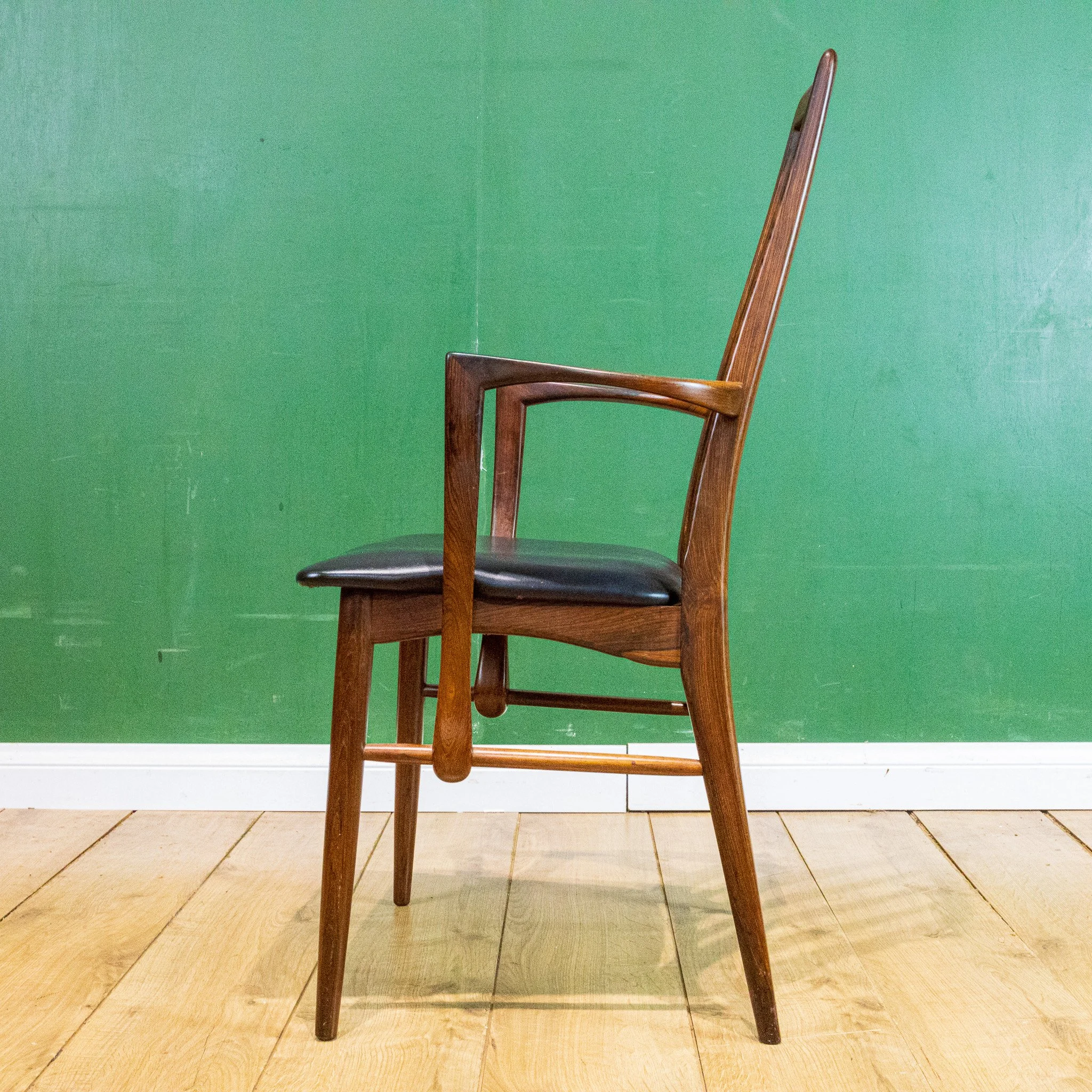 8 x Niels Koefoed Rosewood Eva Chairs (6 Dining Chairs + 2 Carvers)