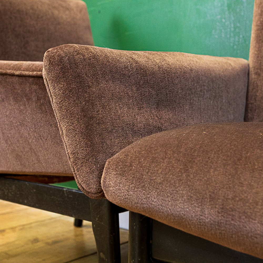 Parker Knoll Pair of Velvet Armchairs