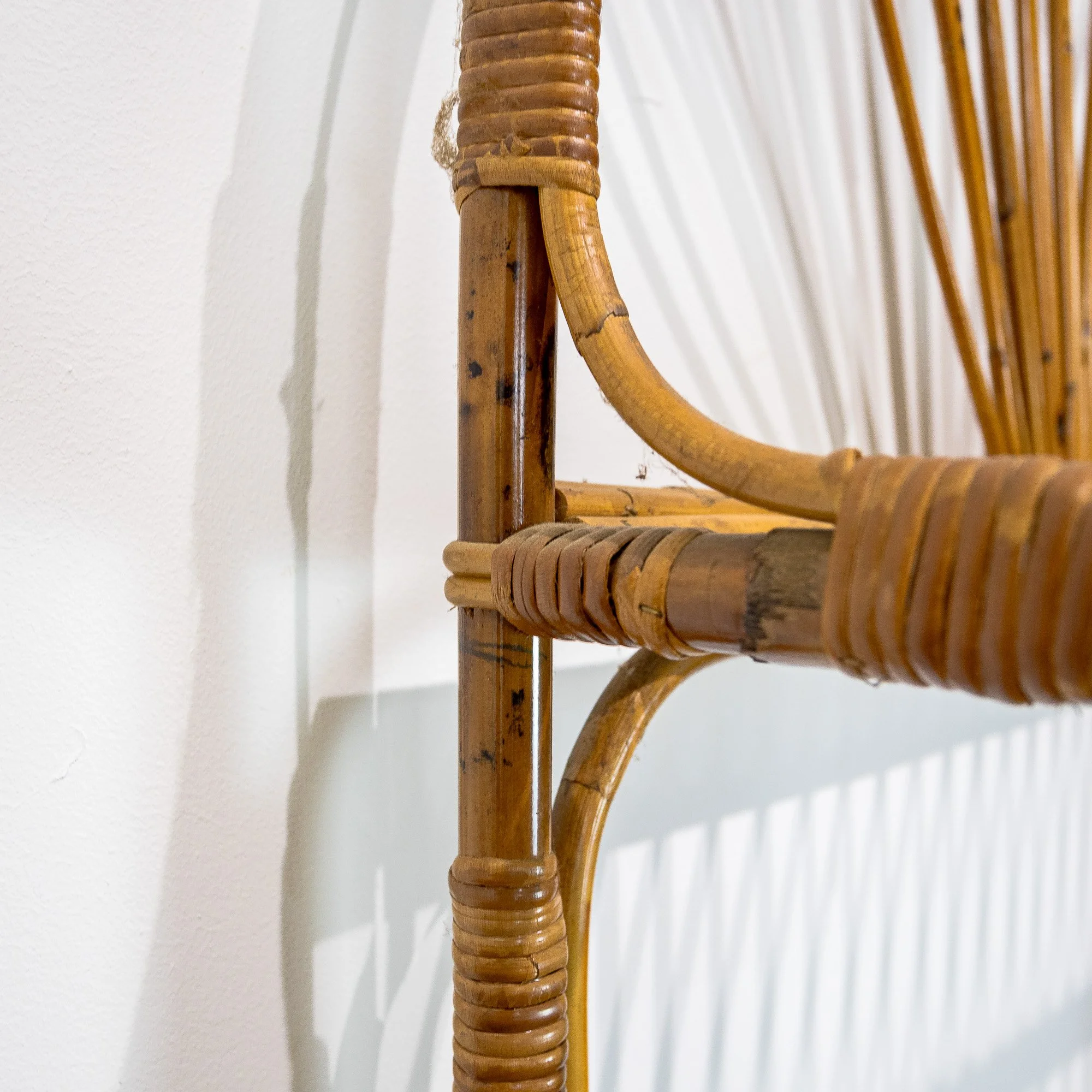 Vintage Arched 4 Tier Bamboo Shelving Unit
