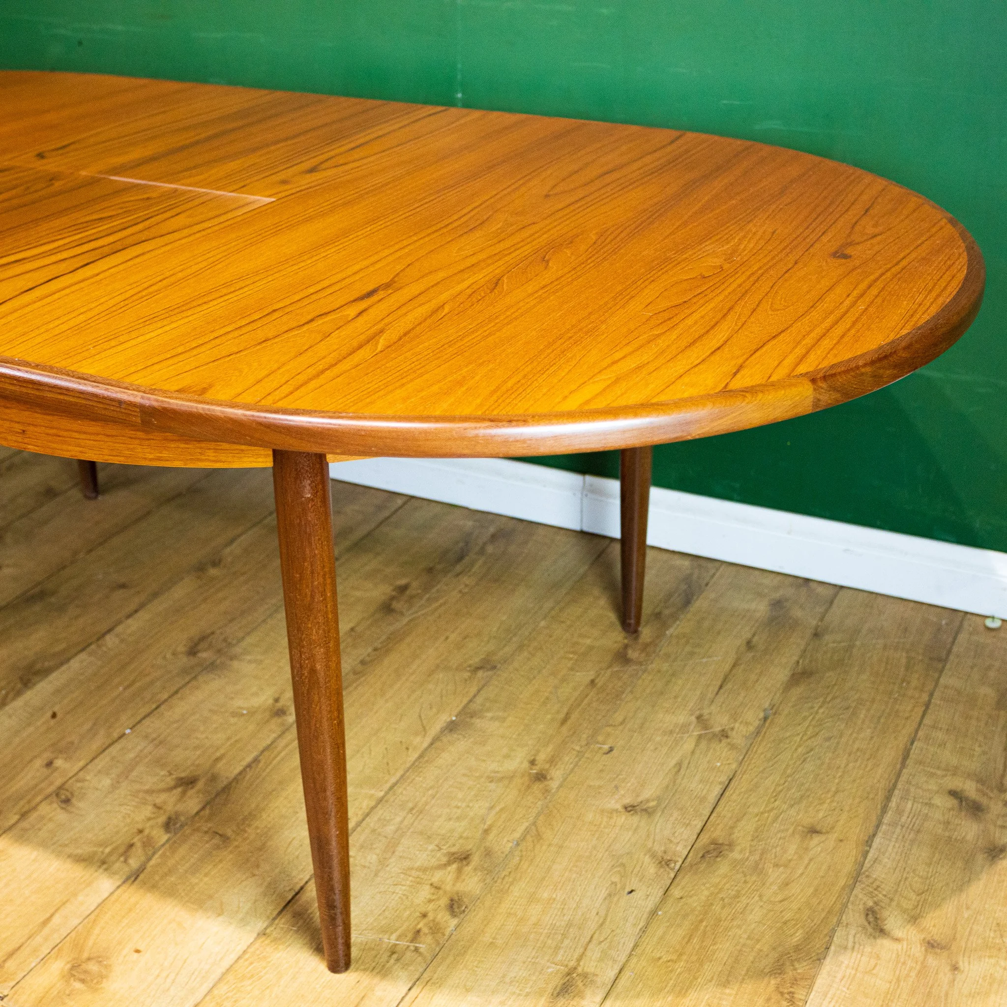 G Plan Fresco Oval Extending Teak Dining Table