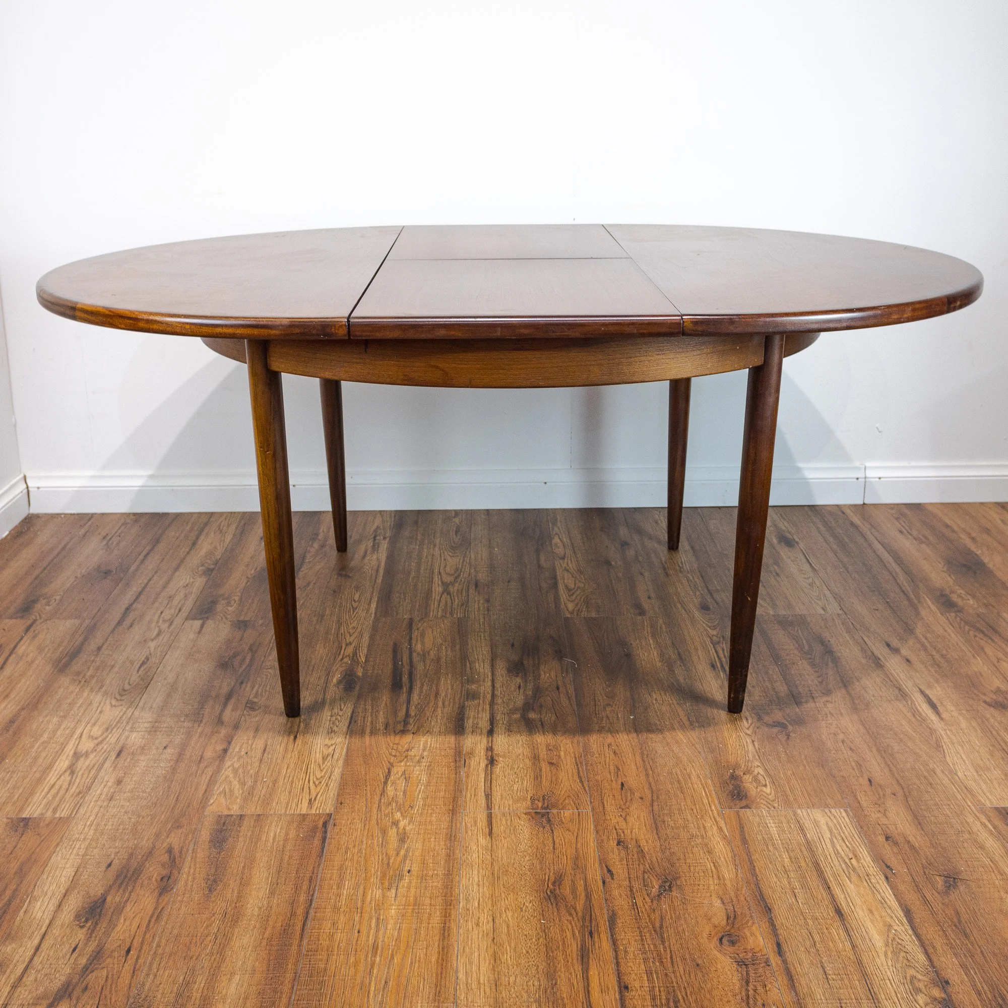 G Plan Fresco Teak Round Extending Dining Table by V. B. Wilkins