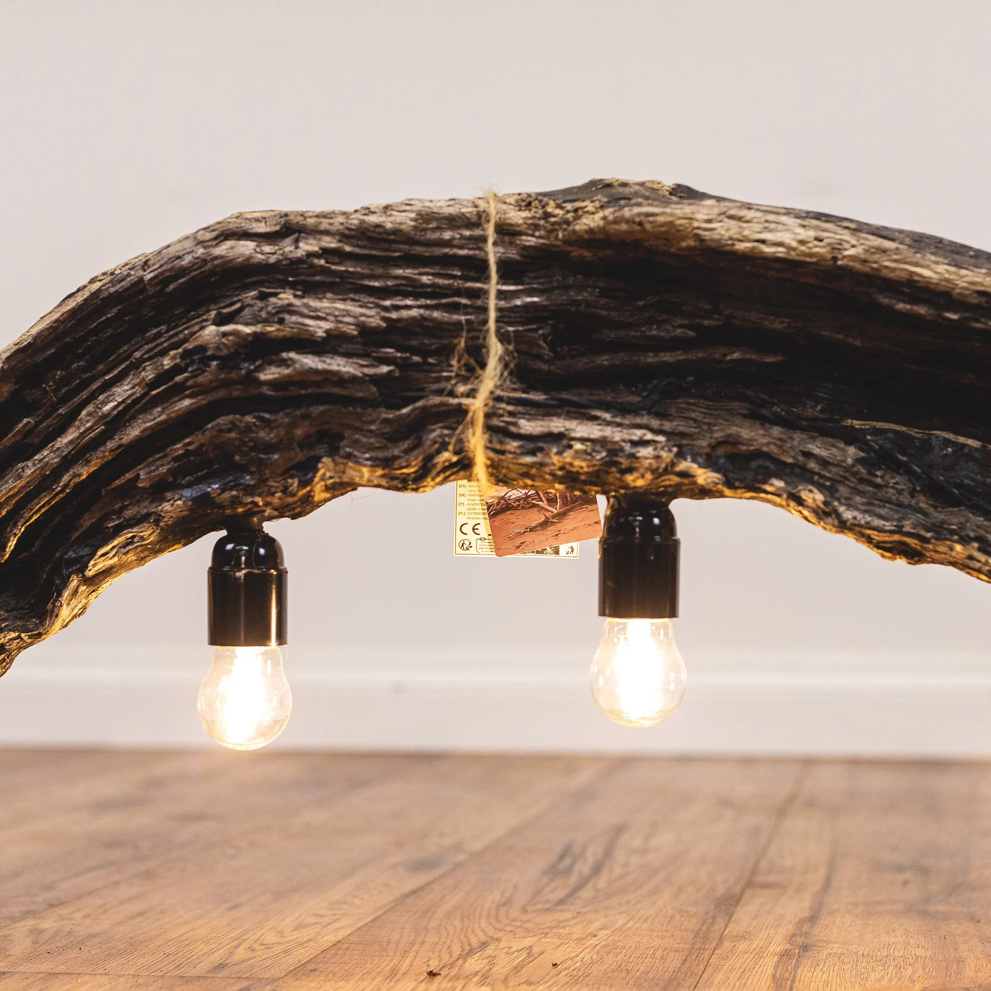 Natural Curved Driftwood Statement Table Lamp