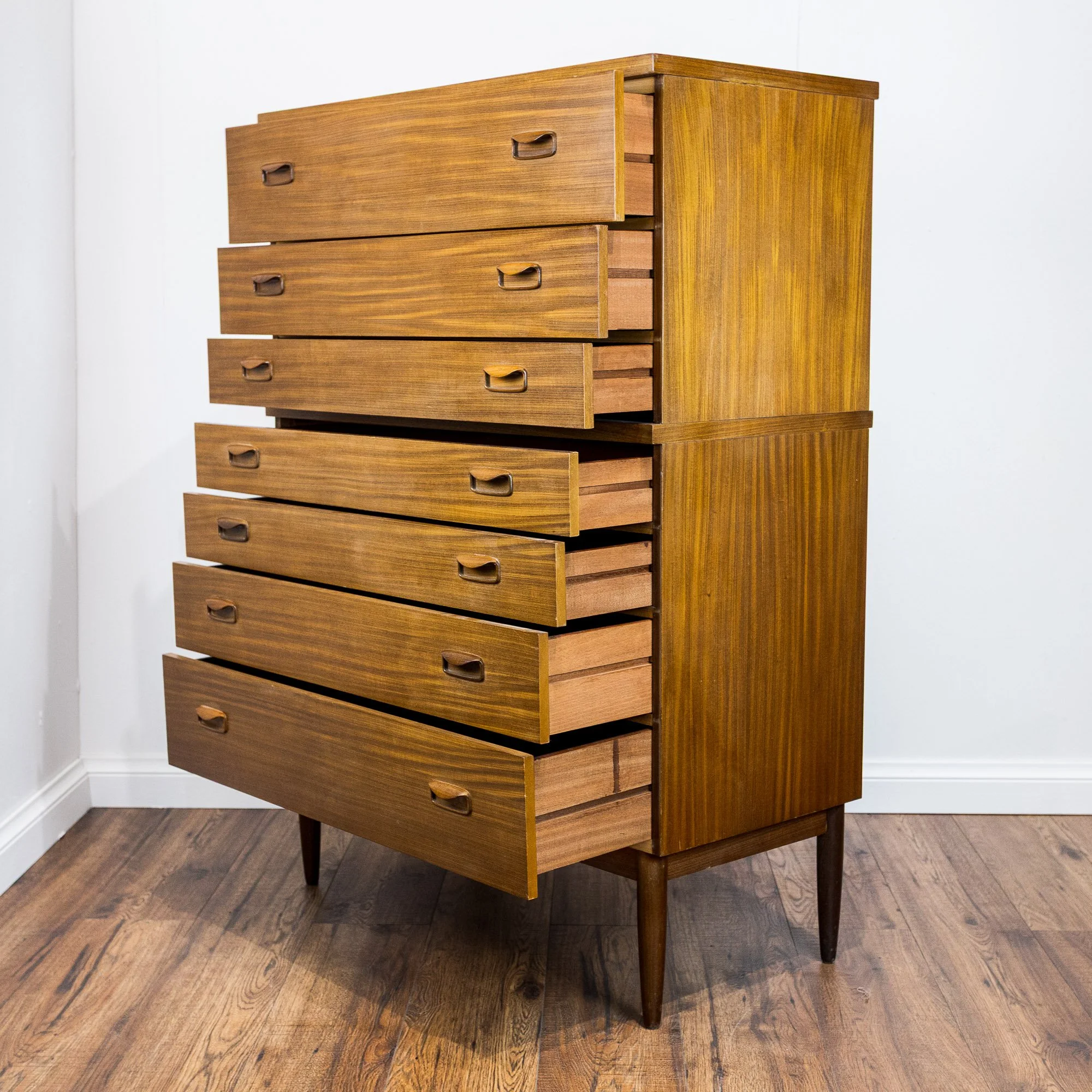 Wrighton Teak Tallboy Chest of 7 Drawers
