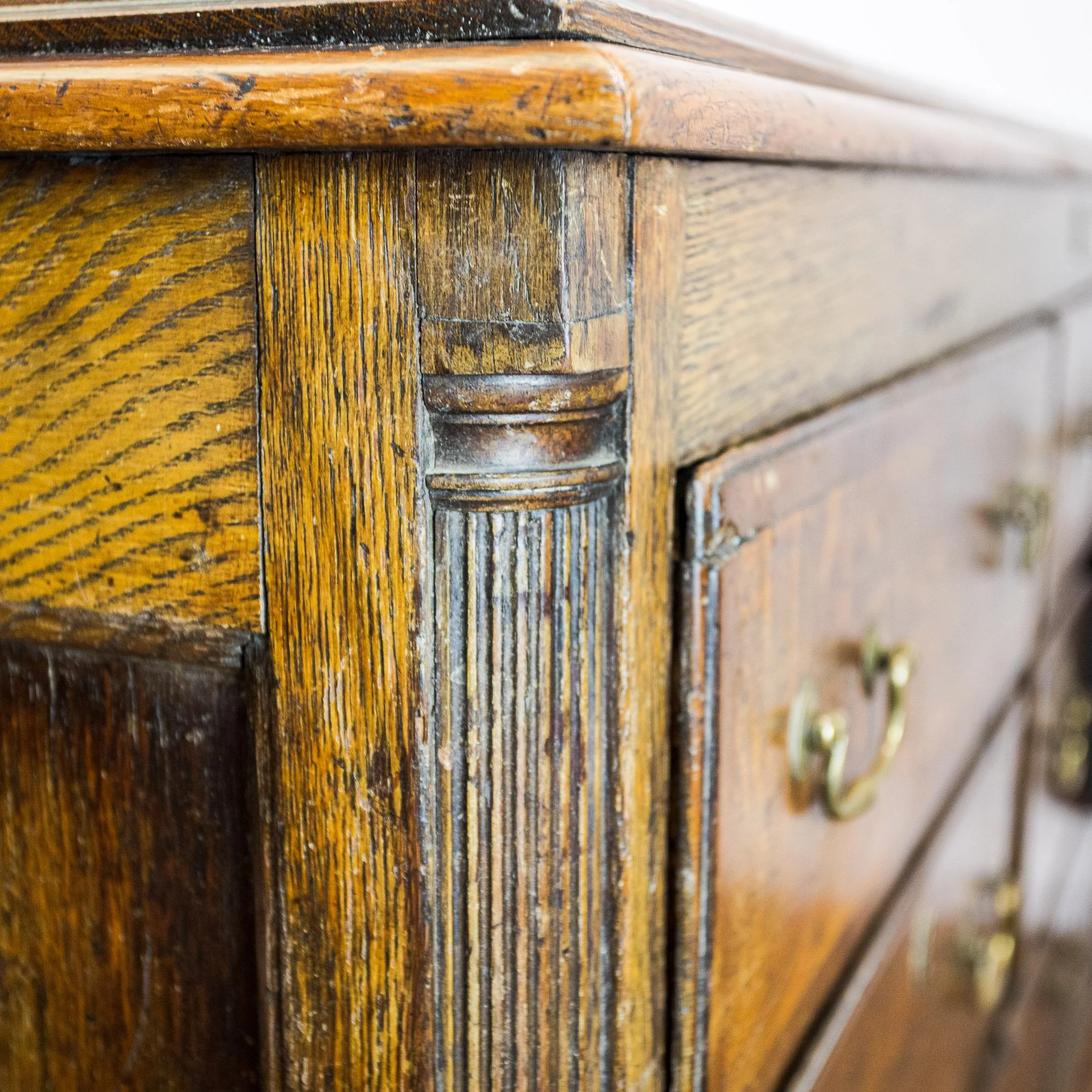 George III Oak 8 Drawer Sideboard