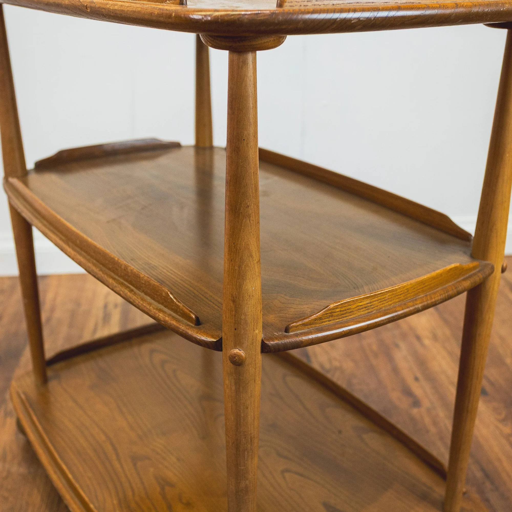 3 - Ercol Windsor Elm Model 458 3 Tier Tea Trolley -6.jpg