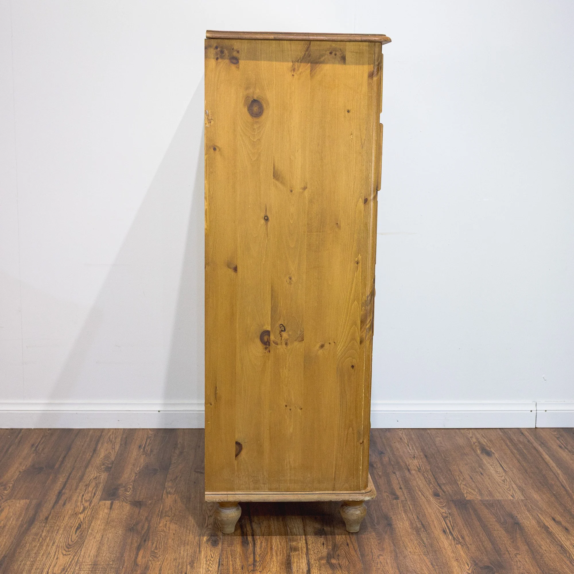 Victorian-Style Pine Seven-Drawer Tallboy