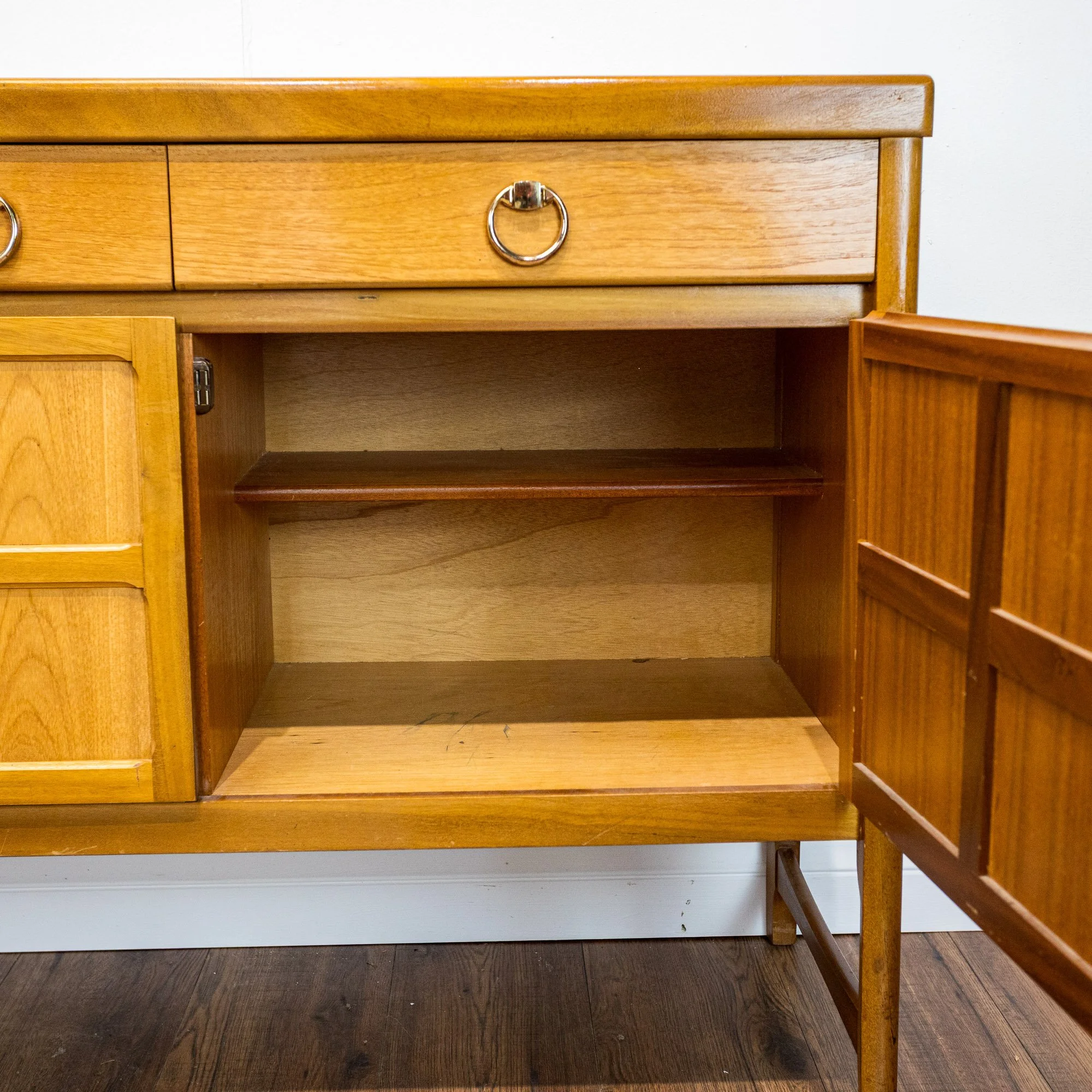 Nathan Squares Large Teak Sideboard