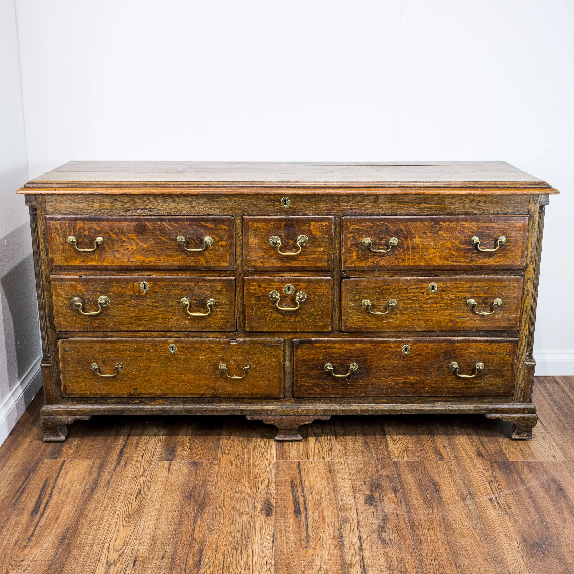 George III Oak 8 Drawer Sideboard