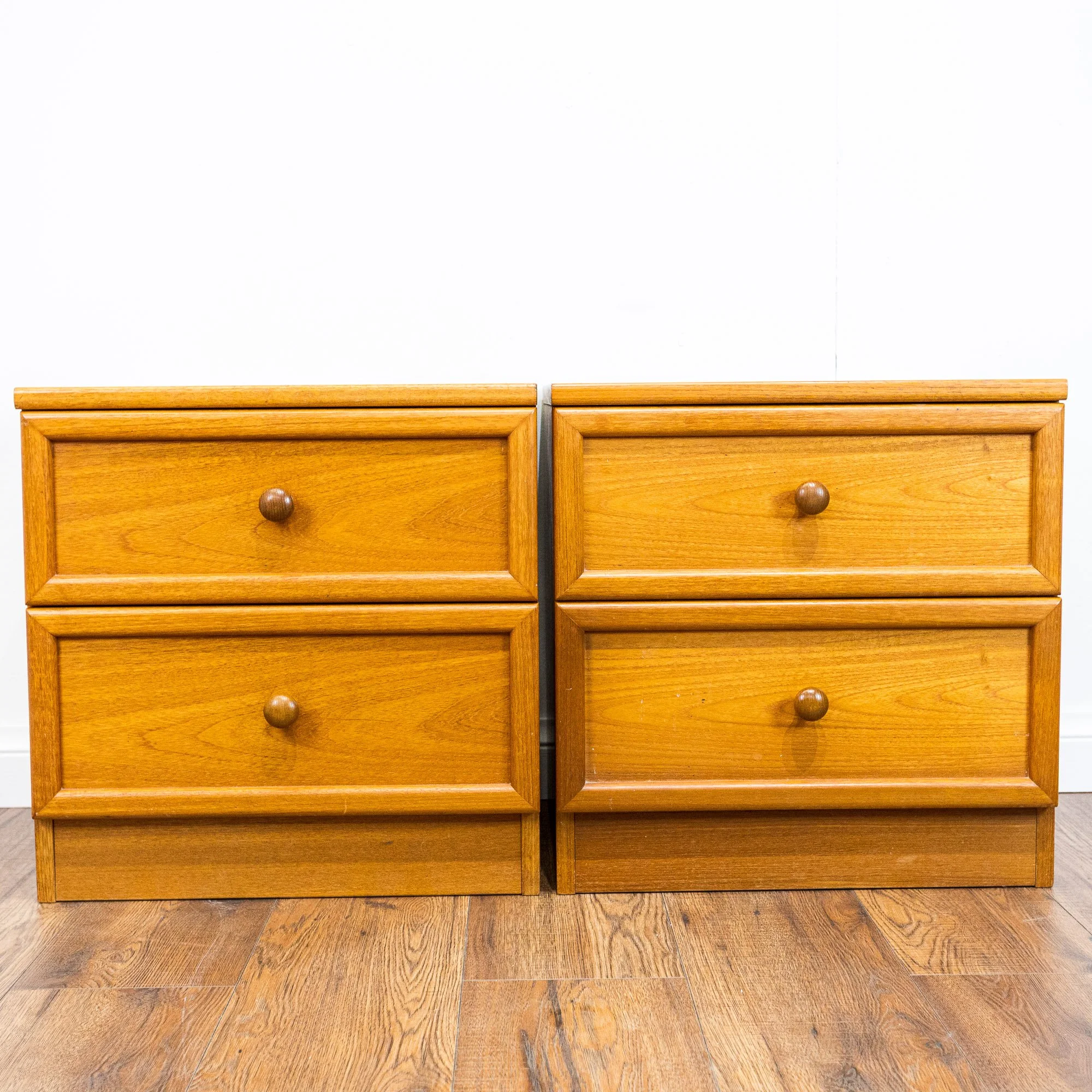 G Plan Albany Teak Bedside Cabinets – Pair by Leslie Dandy