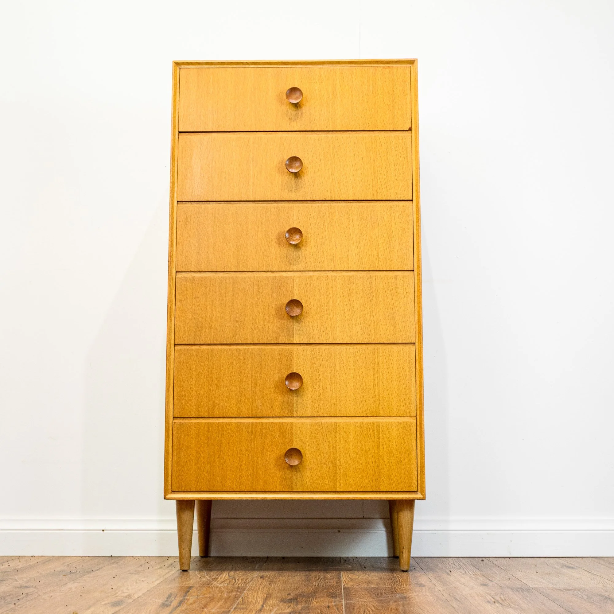 Meredew Teak 6 Drawer Tallboy
