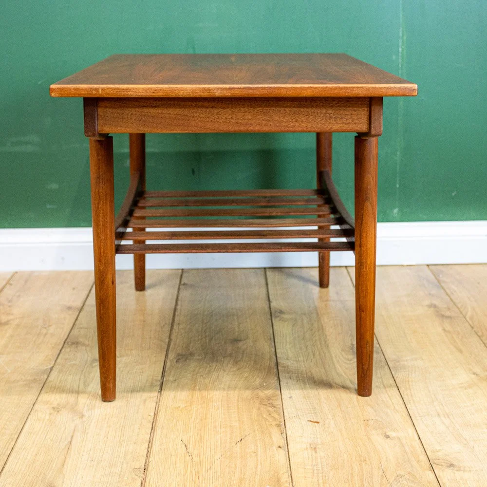 Mid Century Teak Overhanging Coffee Table
