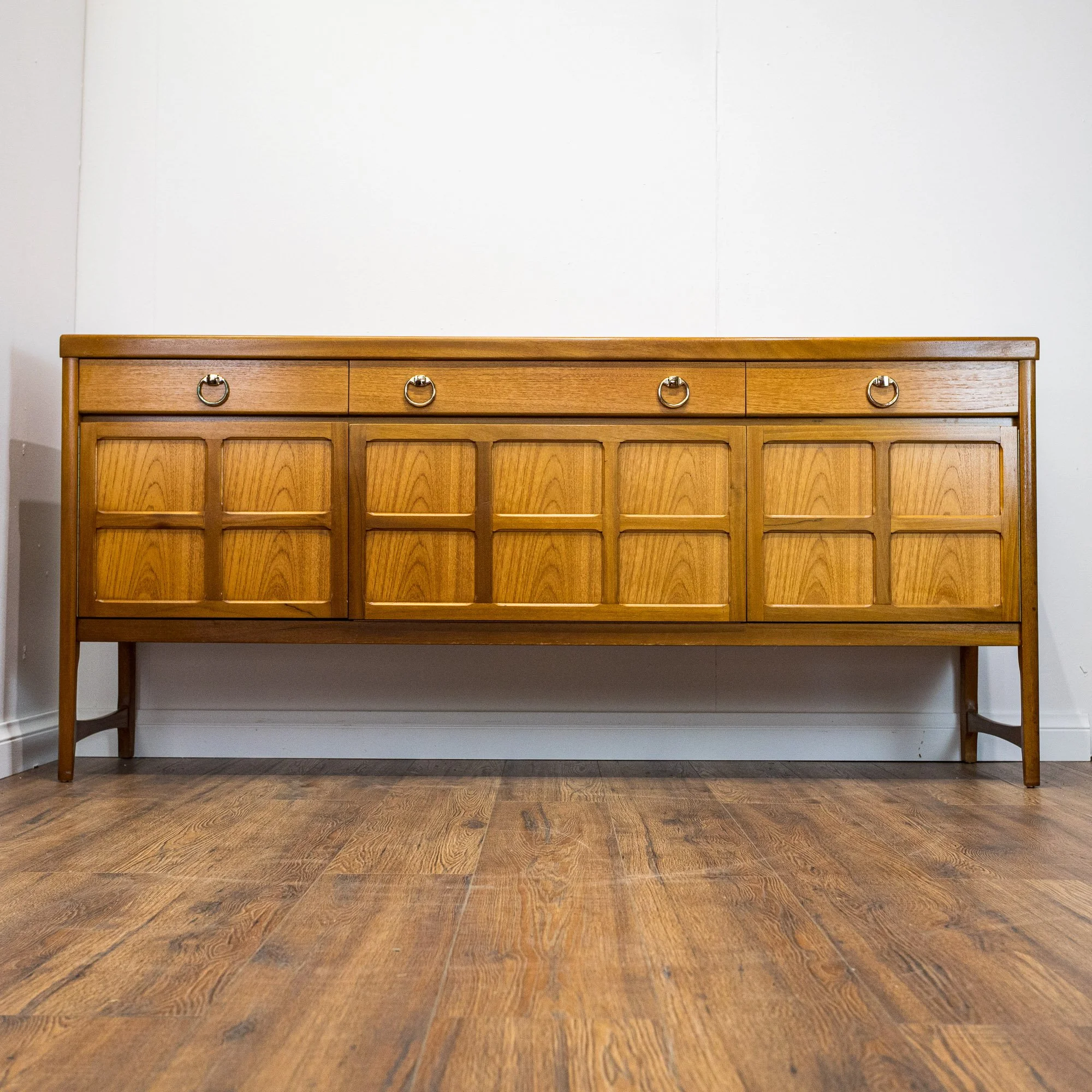 Nathan Squares Large Teak Sideboard