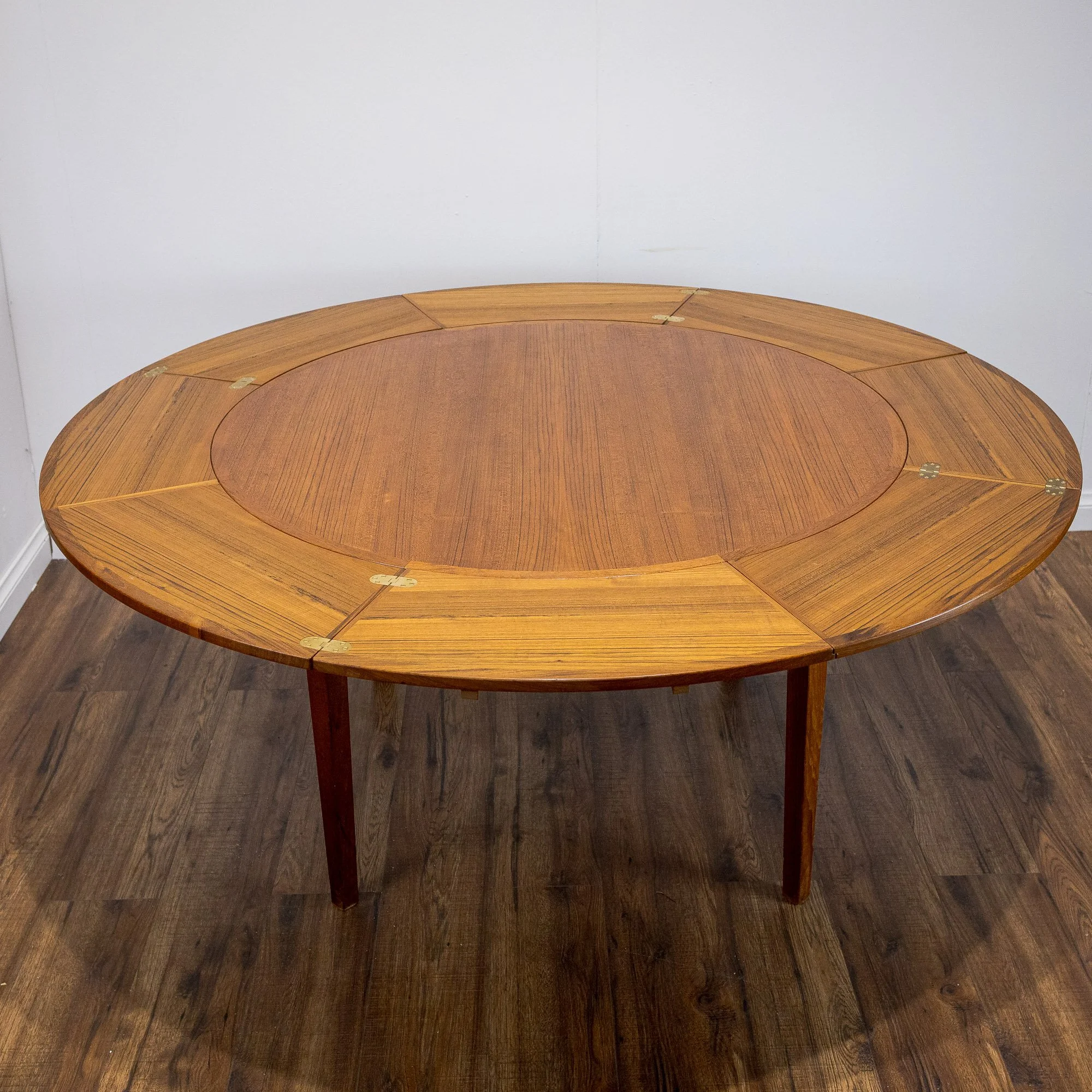 Dyrlund Danish Flip Flap Teak Dining Table