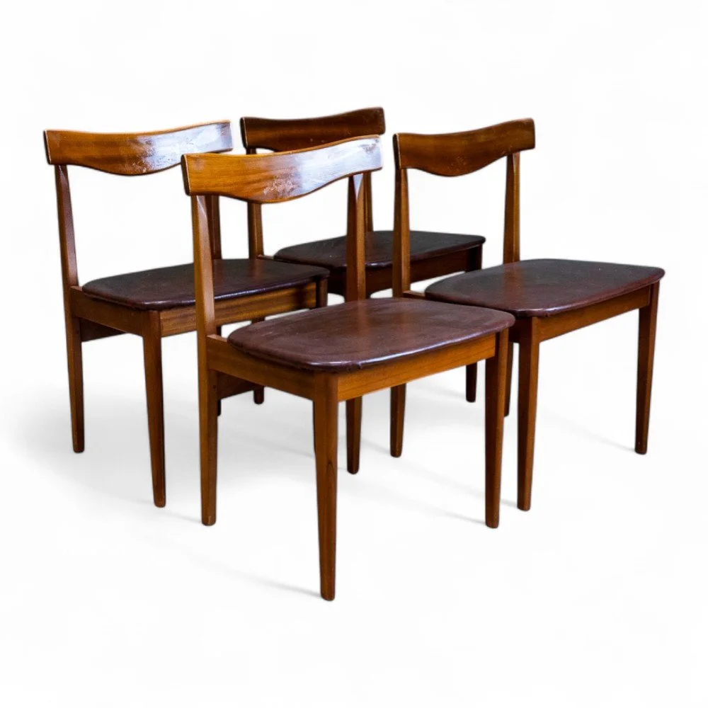 4x Mid-Century Teak Dining Chairs