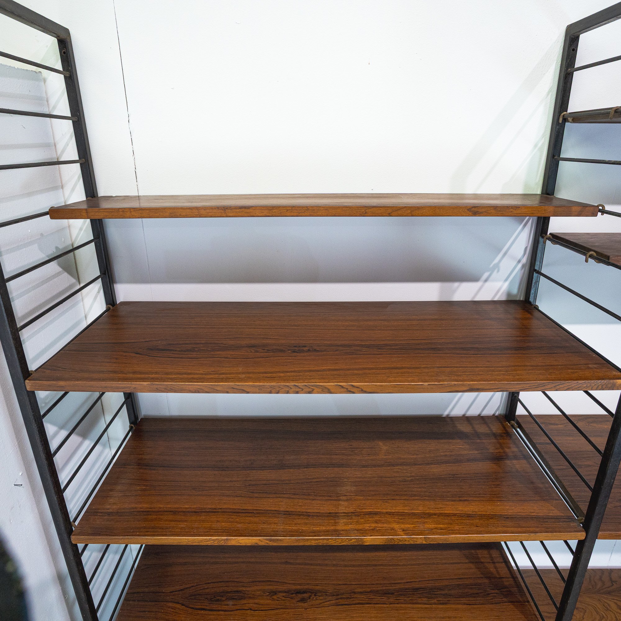 Staples Ladderax Rosewood Two-Bay Wall System